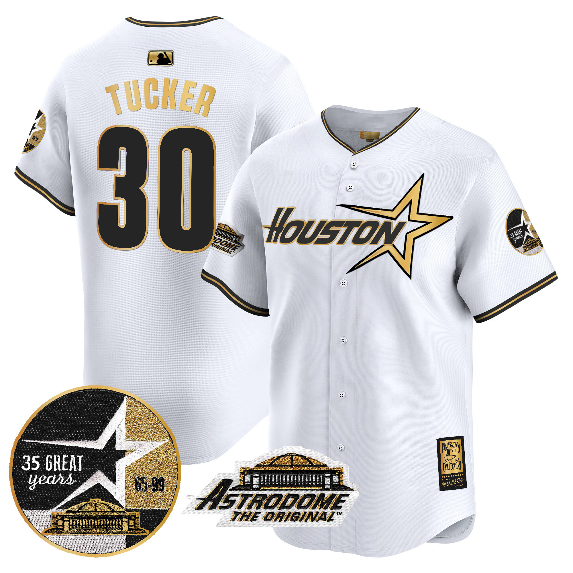 Men's Astros 1999 Throwback 35th & Astrodome Patch Vapor Premier Limited Jersey V2 - All Stitched - Image 18