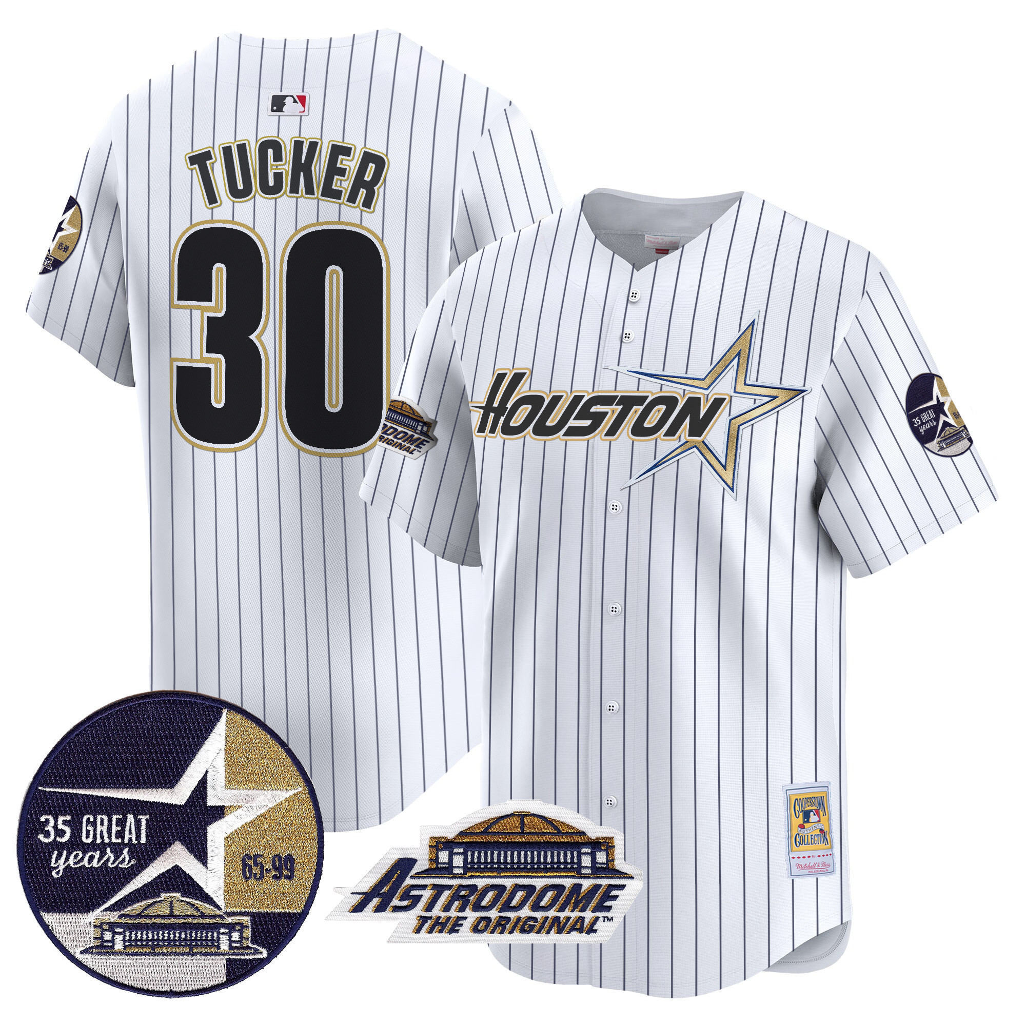 Men's Astros 1999 Throwback 35th & Astrodome Patch Vapor Premier Limited Jersey V2 - All Stitched - Image 53