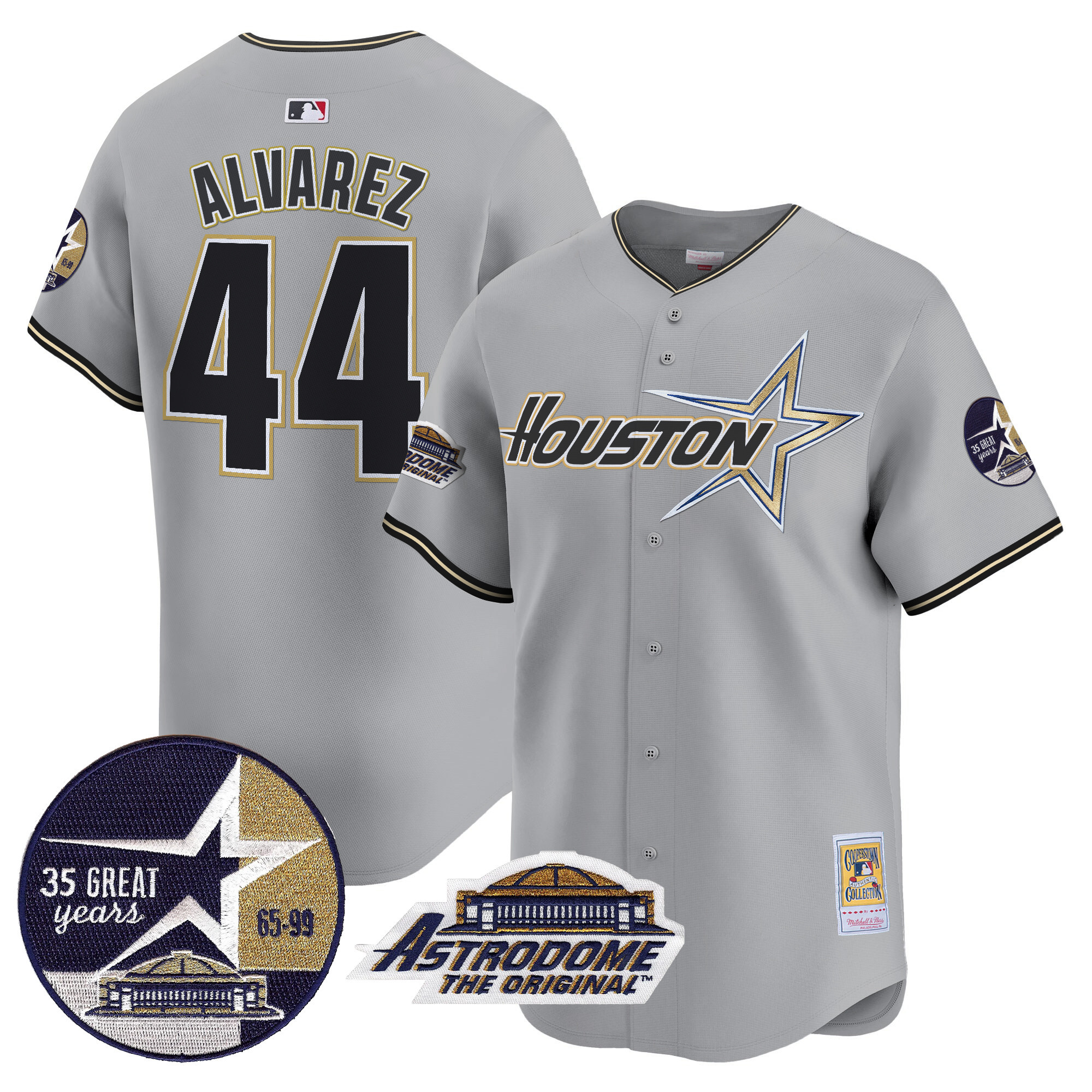 Men's Astros 1999 Throwback 35th & Astrodome Patch Vapor Premier Limited Jersey V2 - All Stitched - Image 40
