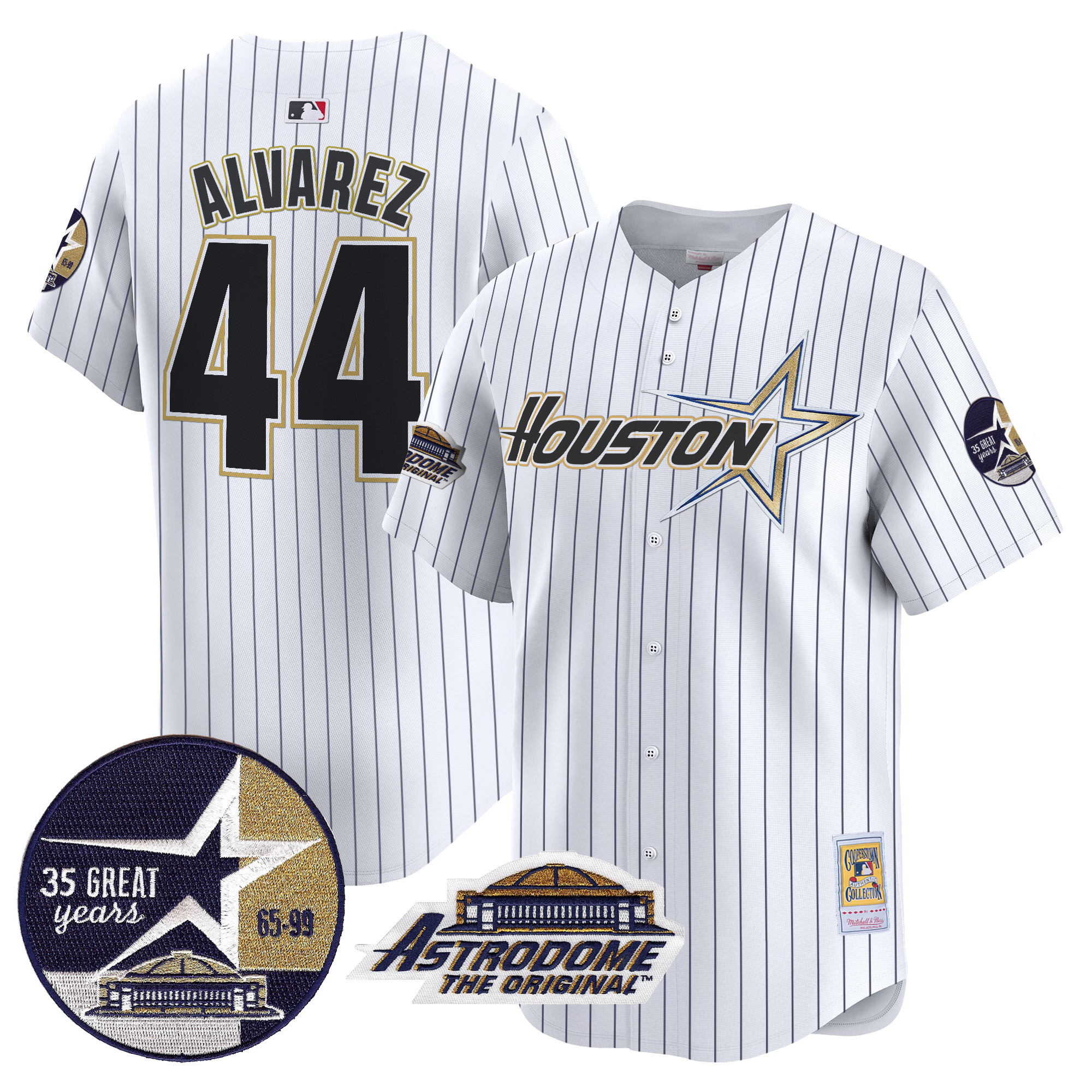 Men's Astros 1999 Throwback 35th & Astrodome Patch Vapor Premier Limited Jersey V2 - All Stitched - Image 48