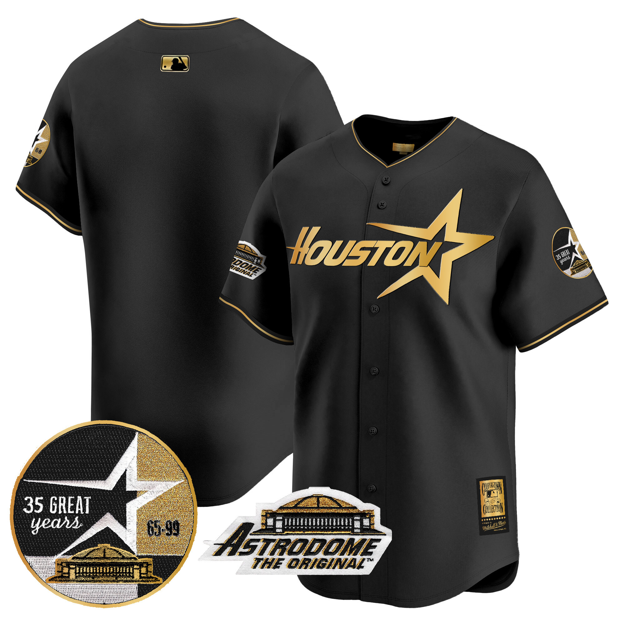 Men's Astros 1999 Throwback 35th & Astrodome Patch Vapor Premier Limited Jersey V2 - All Stitched - Image 28