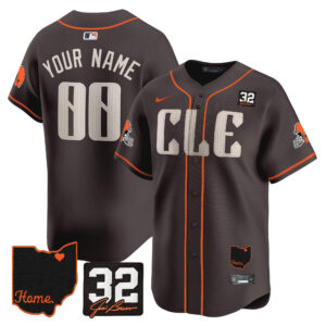 Cleveland Browns 2025 Jim Brown Memorial & Home Patch Vapor Premier Limited Custom Jersey - All Stitched