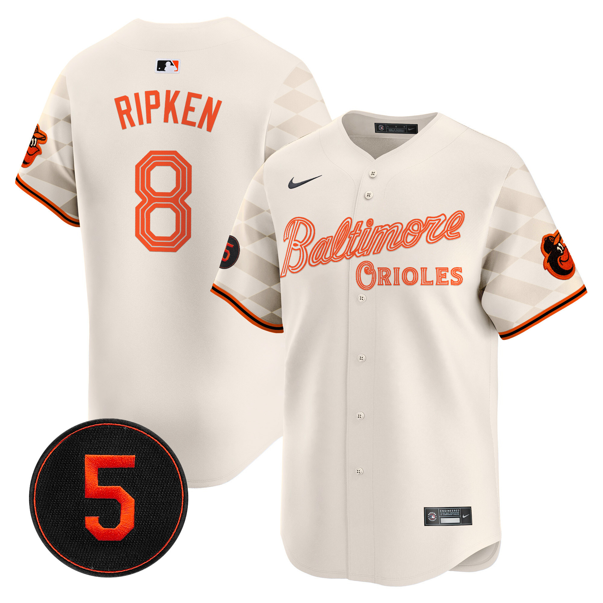 Men’s Baltimore Orioles City Light Vapor Premier Limited Jersey - All Stitched - Image 28