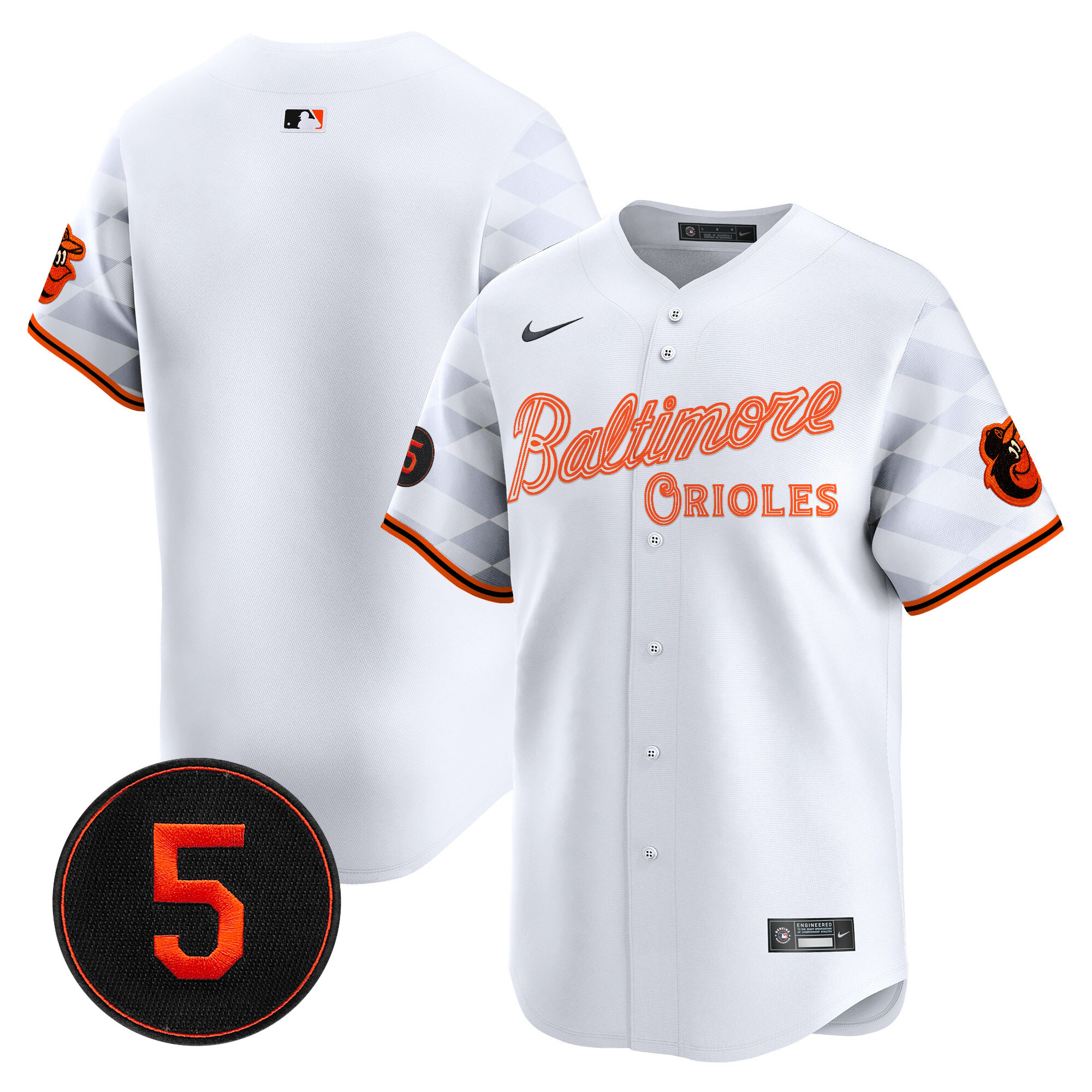 Men’s Baltimore Orioles City Light Vapor Premier Limited Jersey - All Stitched - Image 16