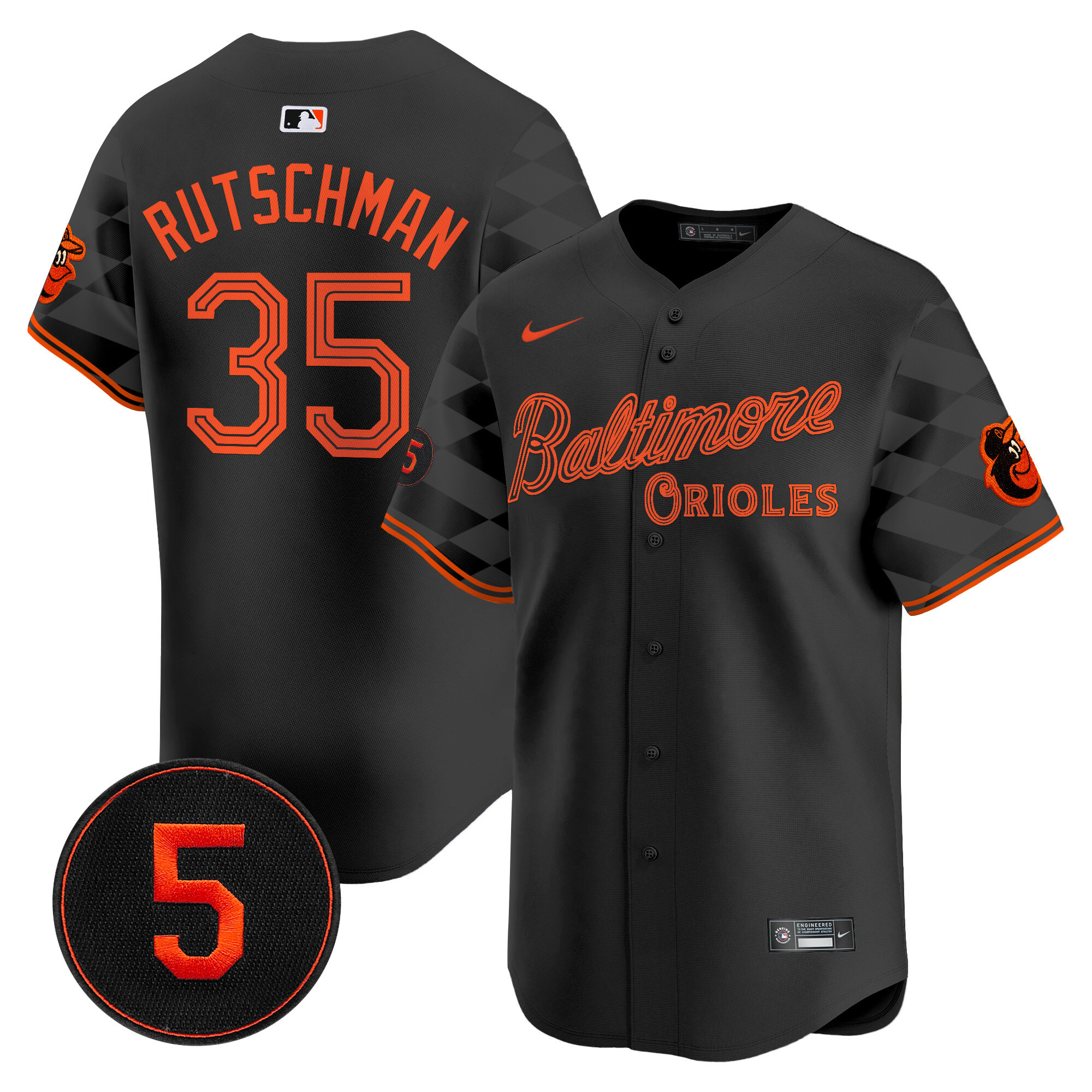 Men’s Baltimore Orioles City Light Vapor Premier Limited Jersey - All Stitched