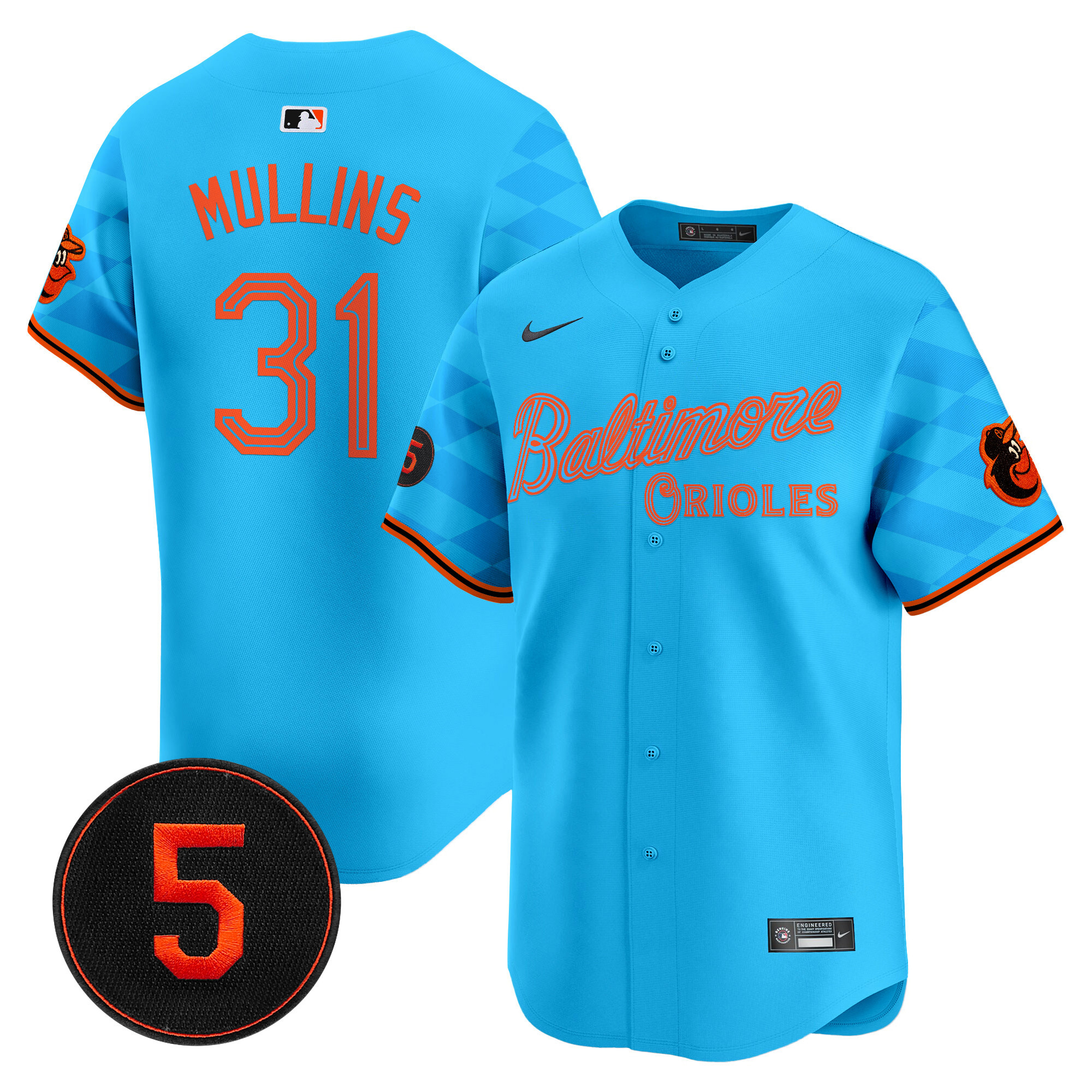 Men’s Baltimore Orioles City Light Vapor Premier Limited Jersey - All Stitched - Image 37