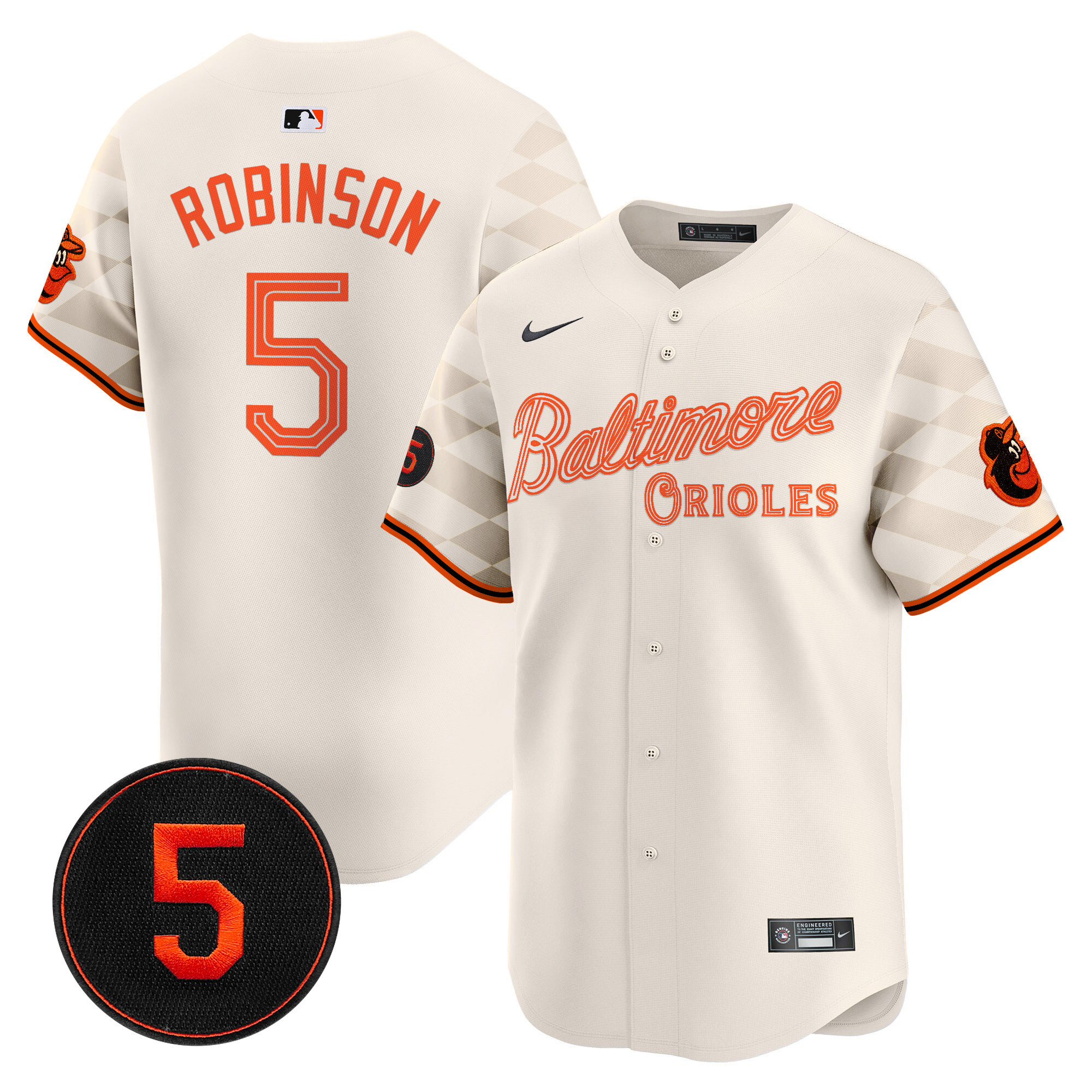 Men’s Baltimore Orioles City Light Vapor Premier Limited Jersey - All Stitched - Image 27