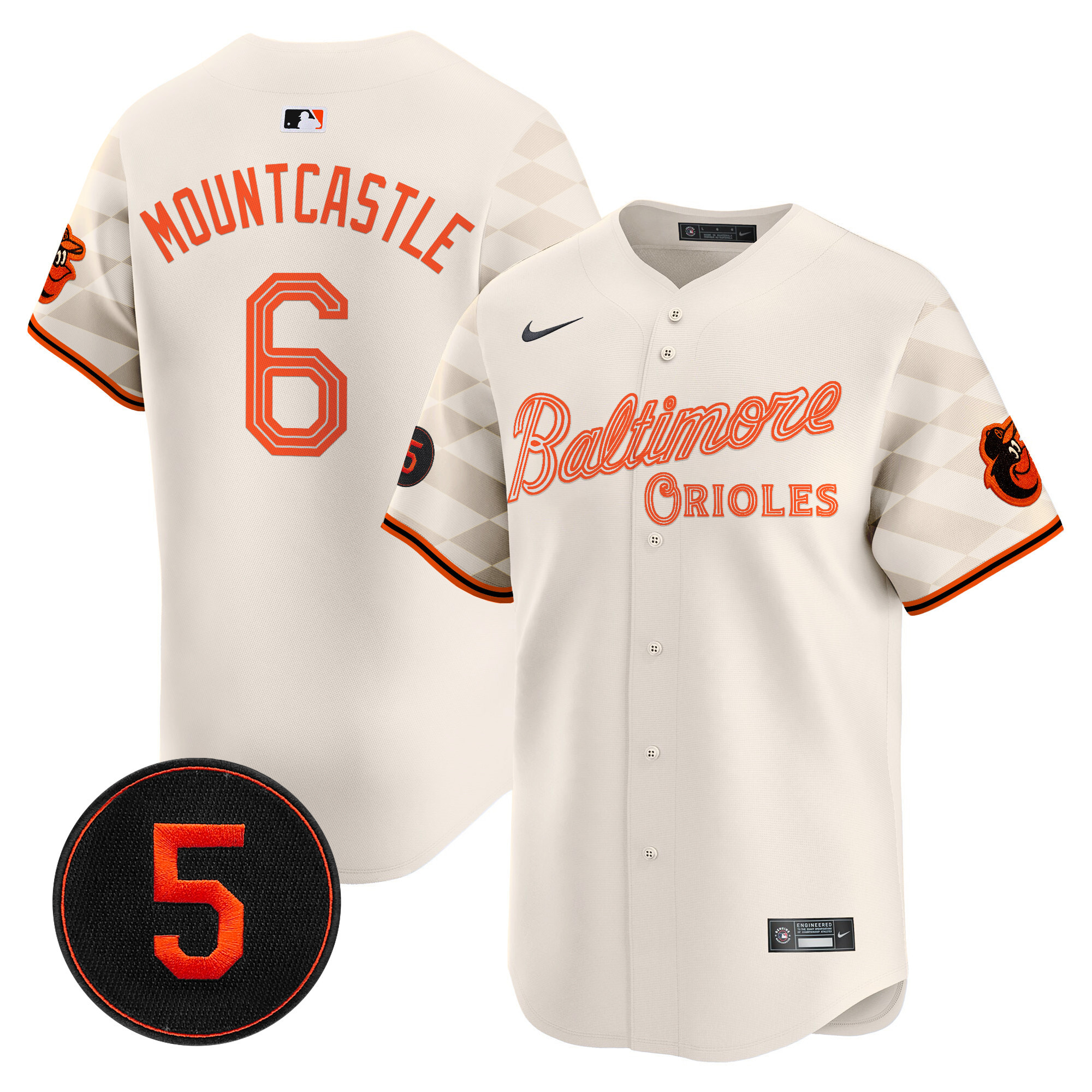 Men’s Baltimore Orioles City Light Vapor Premier Limited Jersey - All Stitched - Image 31