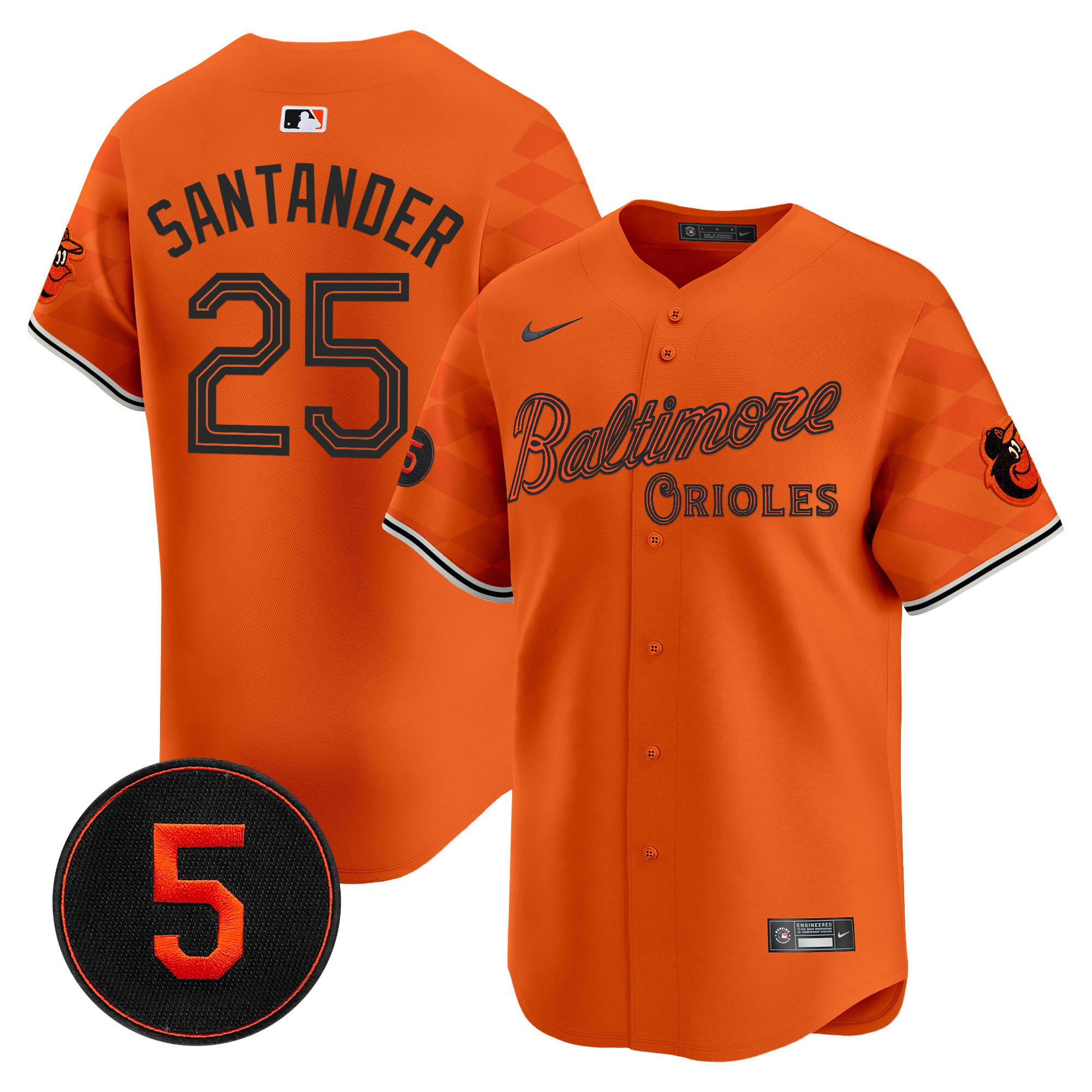 Men’s Baltimore Orioles City Light Vapor Premier Limited Jersey - All Stitched - Image 18