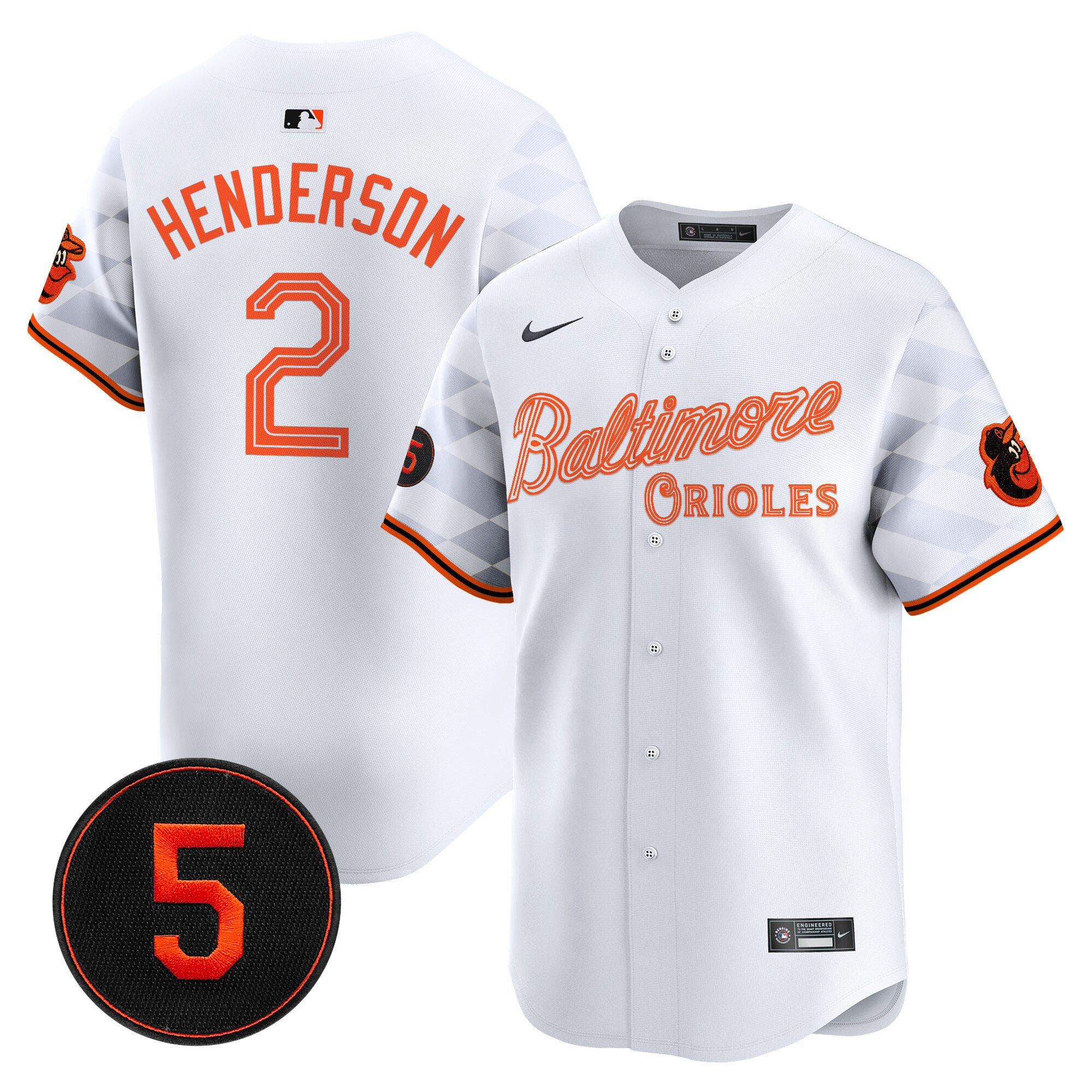 Men’s Baltimore Orioles City Light Vapor Premier Limited Jersey - All Stitched - Image 14