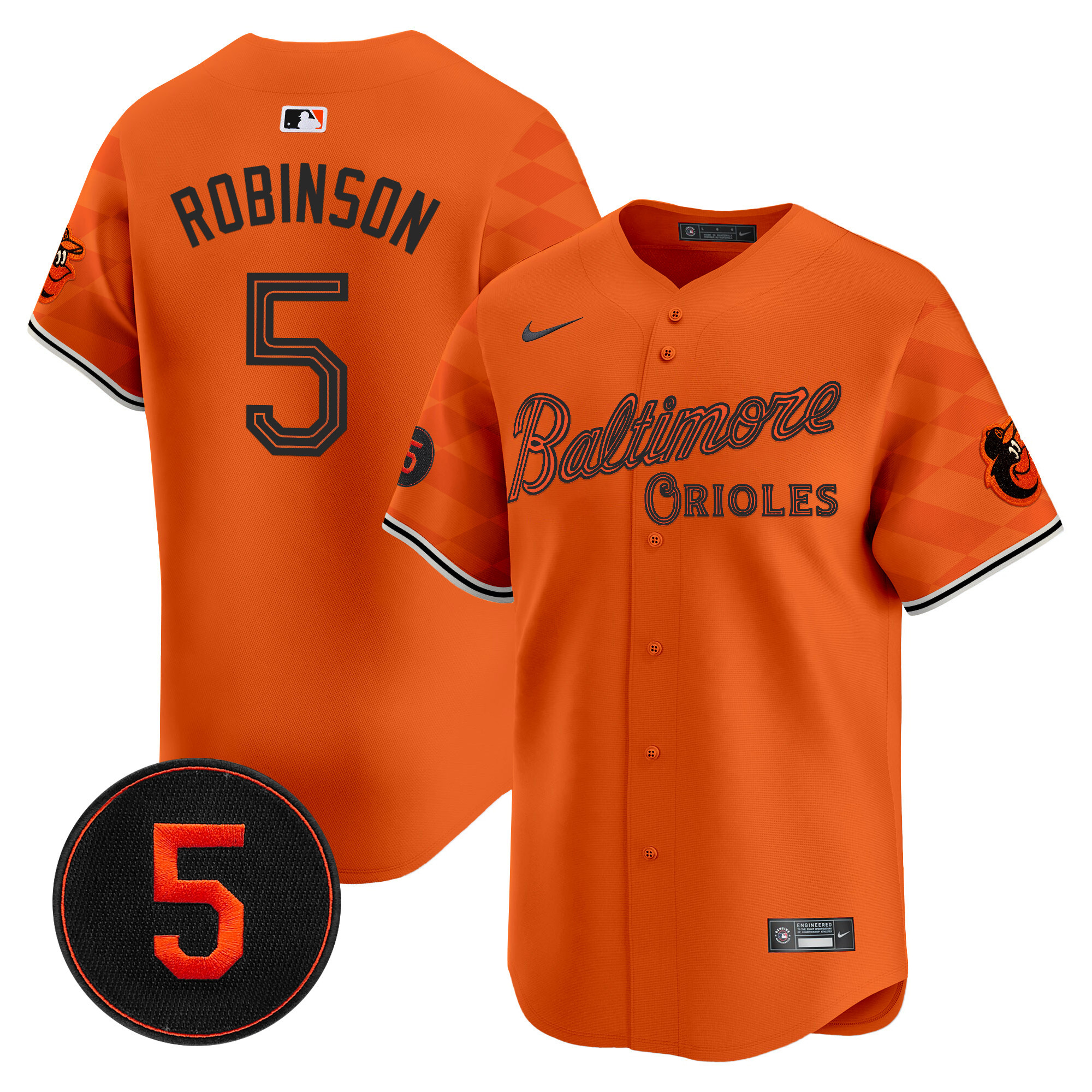 Men’s Baltimore Orioles City Light Vapor Premier Limited Jersey - All Stitched - Image 19
