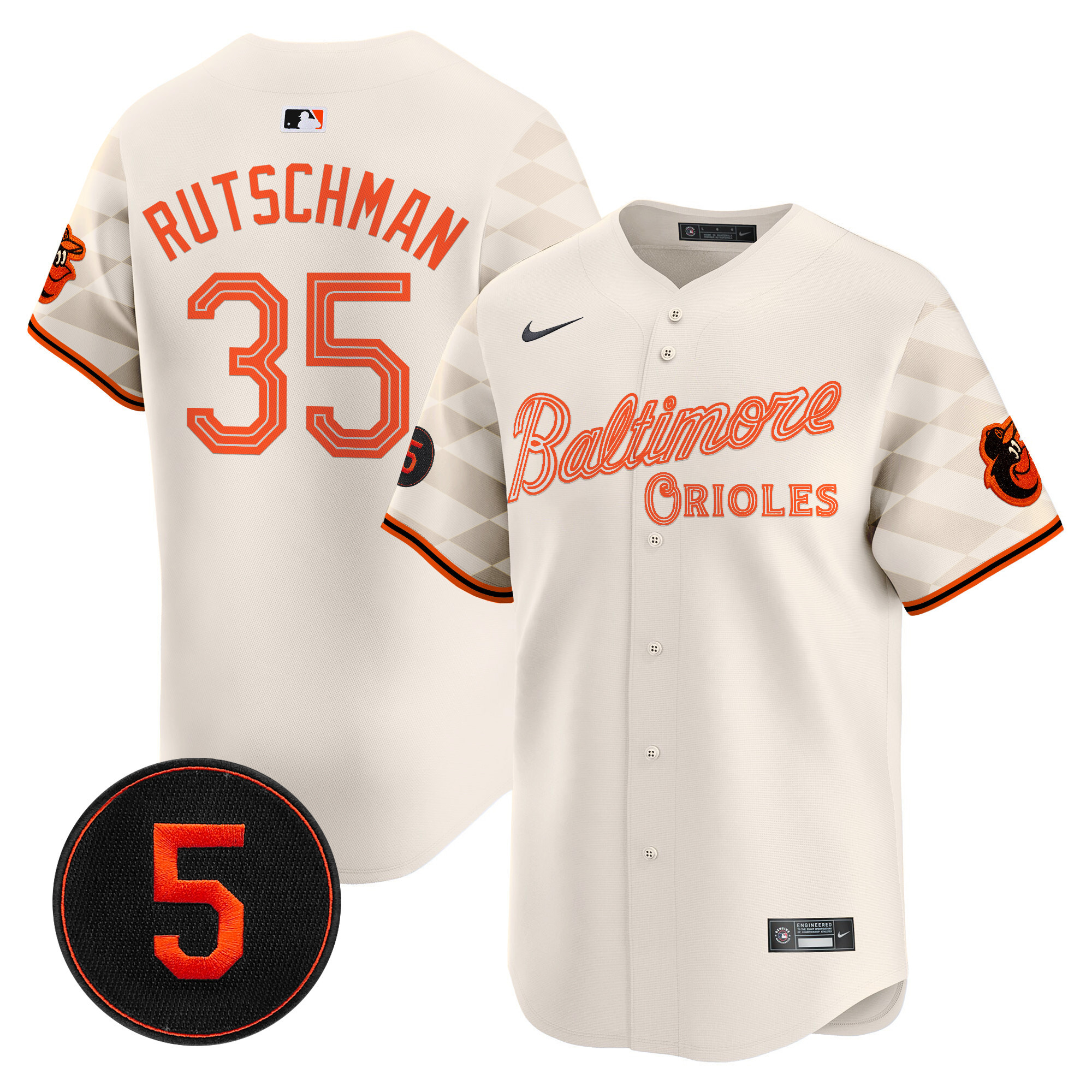 Men’s Baltimore Orioles City Light Vapor Premier Limited Jersey - All Stitched - Image 25