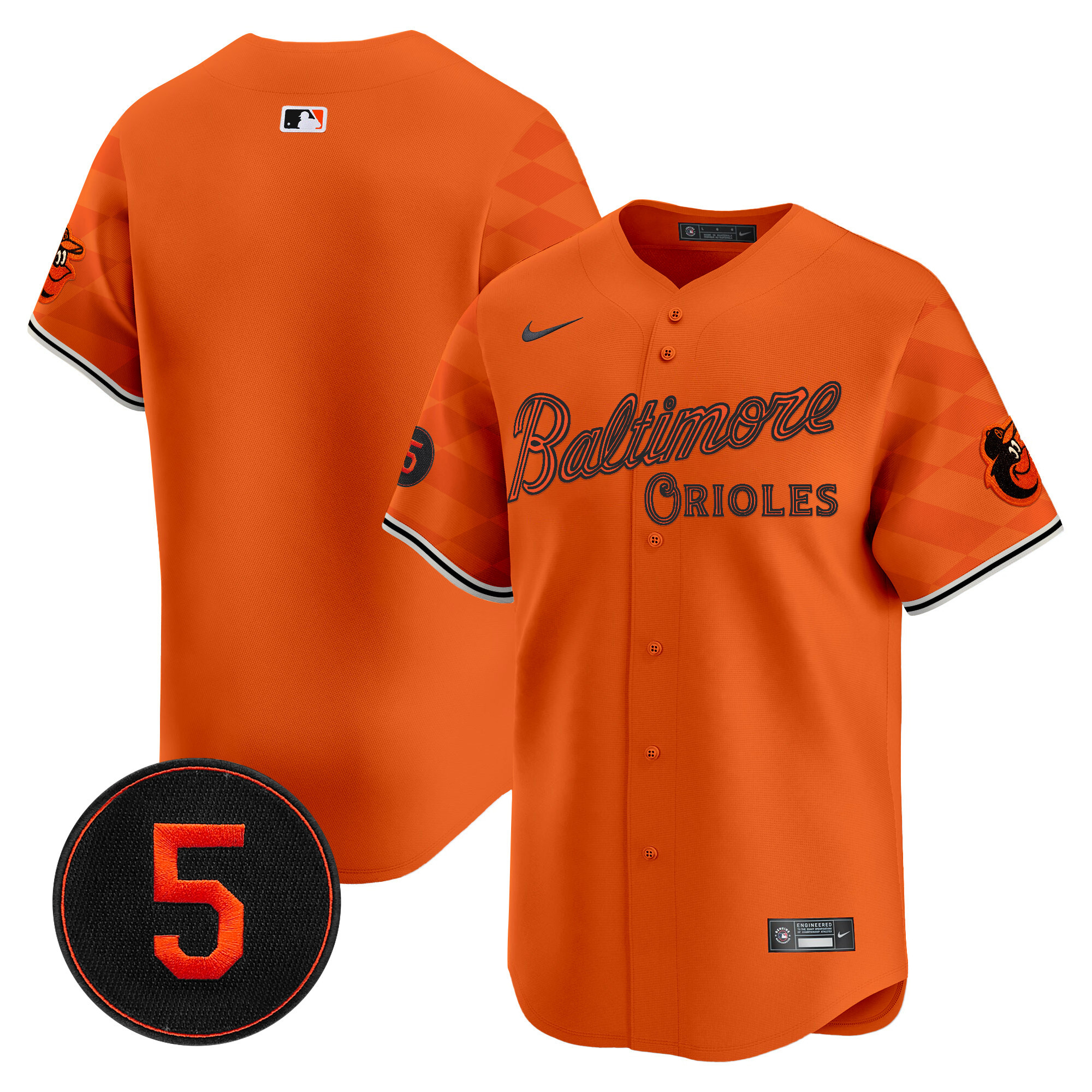 Men’s Baltimore Orioles City Light Vapor Premier Limited Jersey - All Stitched - Image 24