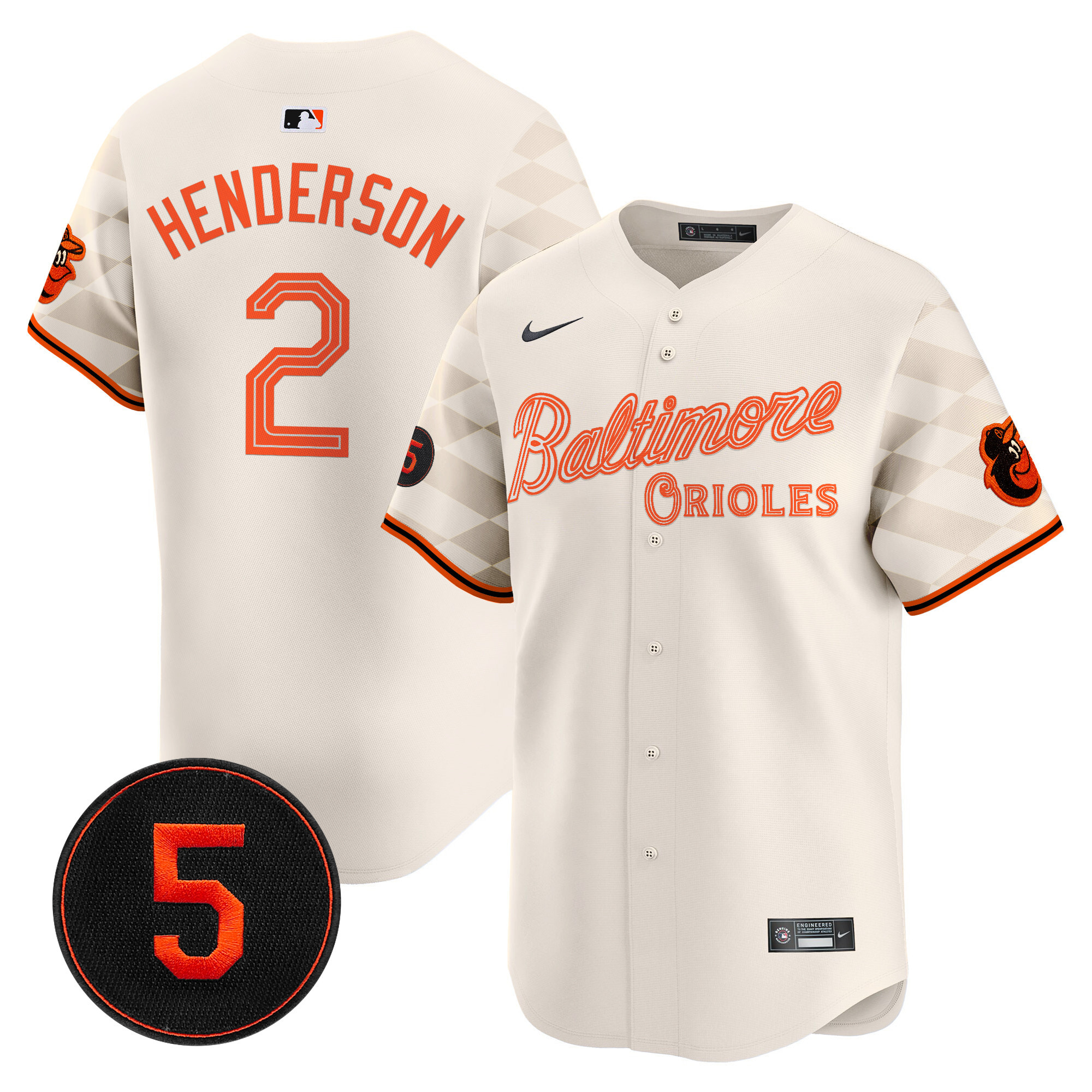 Men’s Baltimore Orioles City Light Vapor Premier Limited Jersey - All Stitched - Image 30