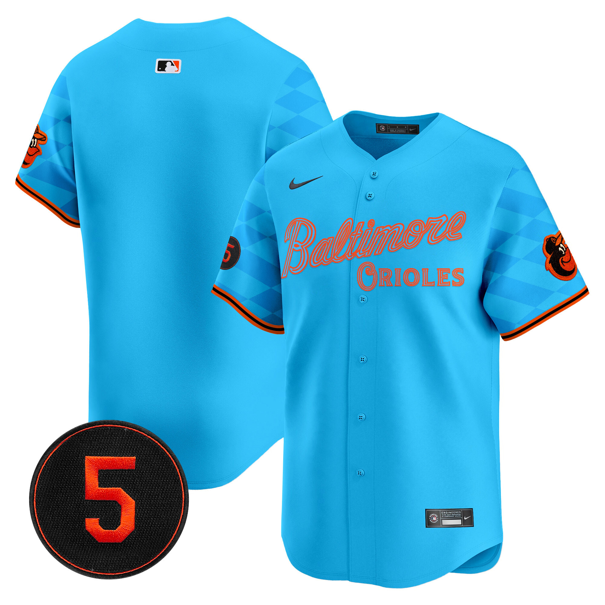 Men’s Baltimore Orioles City Light Vapor Premier Limited Jersey - All Stitched - Image 40