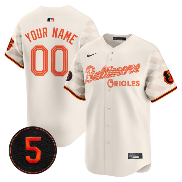 Baltimore Orioles City Light Vapor Premier Limited Custom Jersey - All Stitched - Image 4