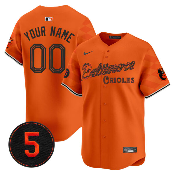 Baltimore Orioles City Light Vapor Premier Limited Custom Jersey - All Stitched - Image 3