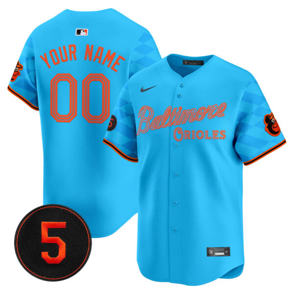 Baltimore Orioles City Light Vapor Premier Limited Custom Jersey - All Stitched - Image 5