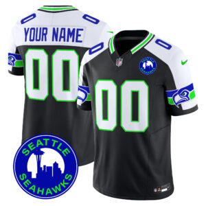 Seahawks 2025 Seattle City Patch Vapor Limited Custom Jersey - All Stitched