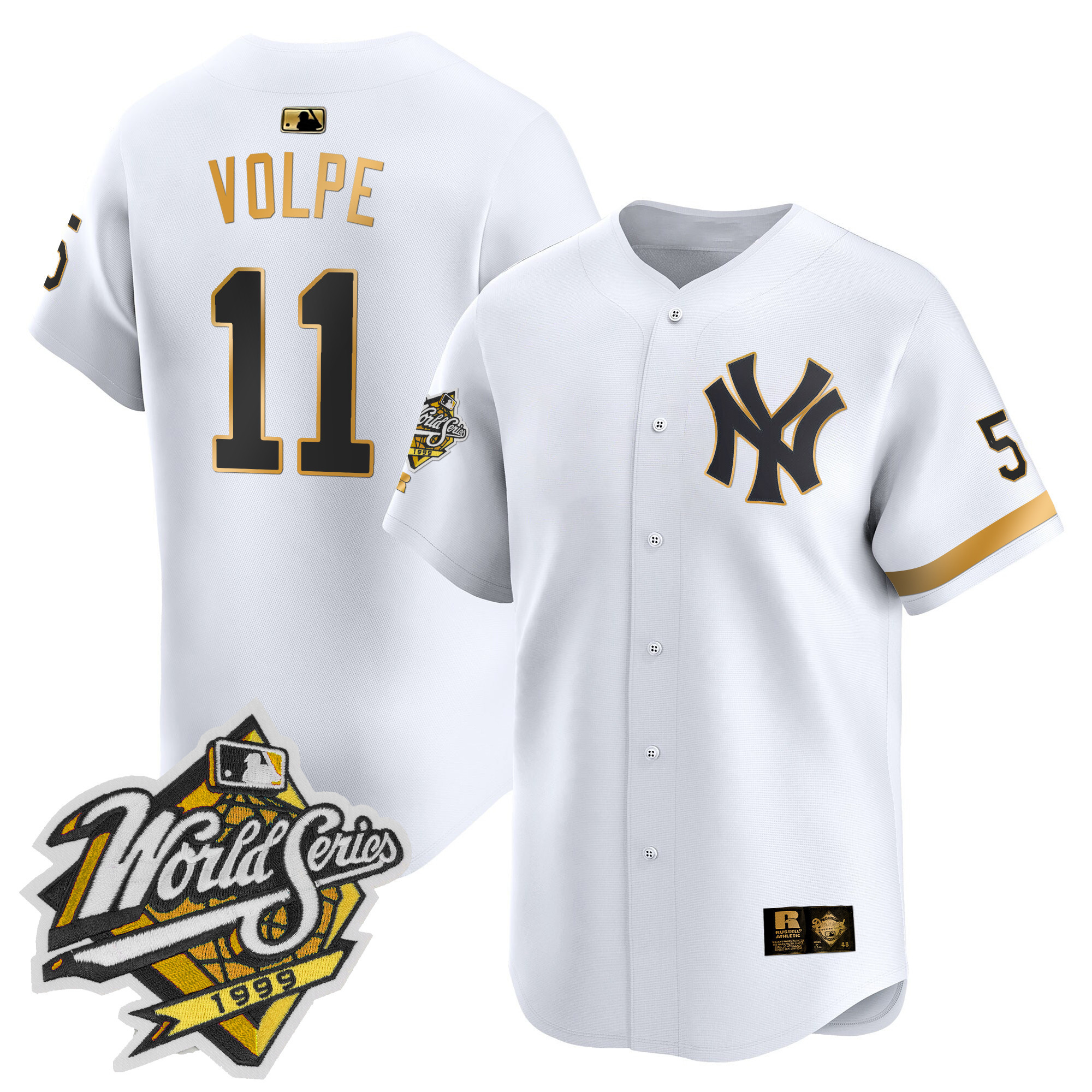 Men's Yankees 1999 Throwback Joe DiMaggio Patch Vapor Premier Limited Jersey - All Stitched - Image 30