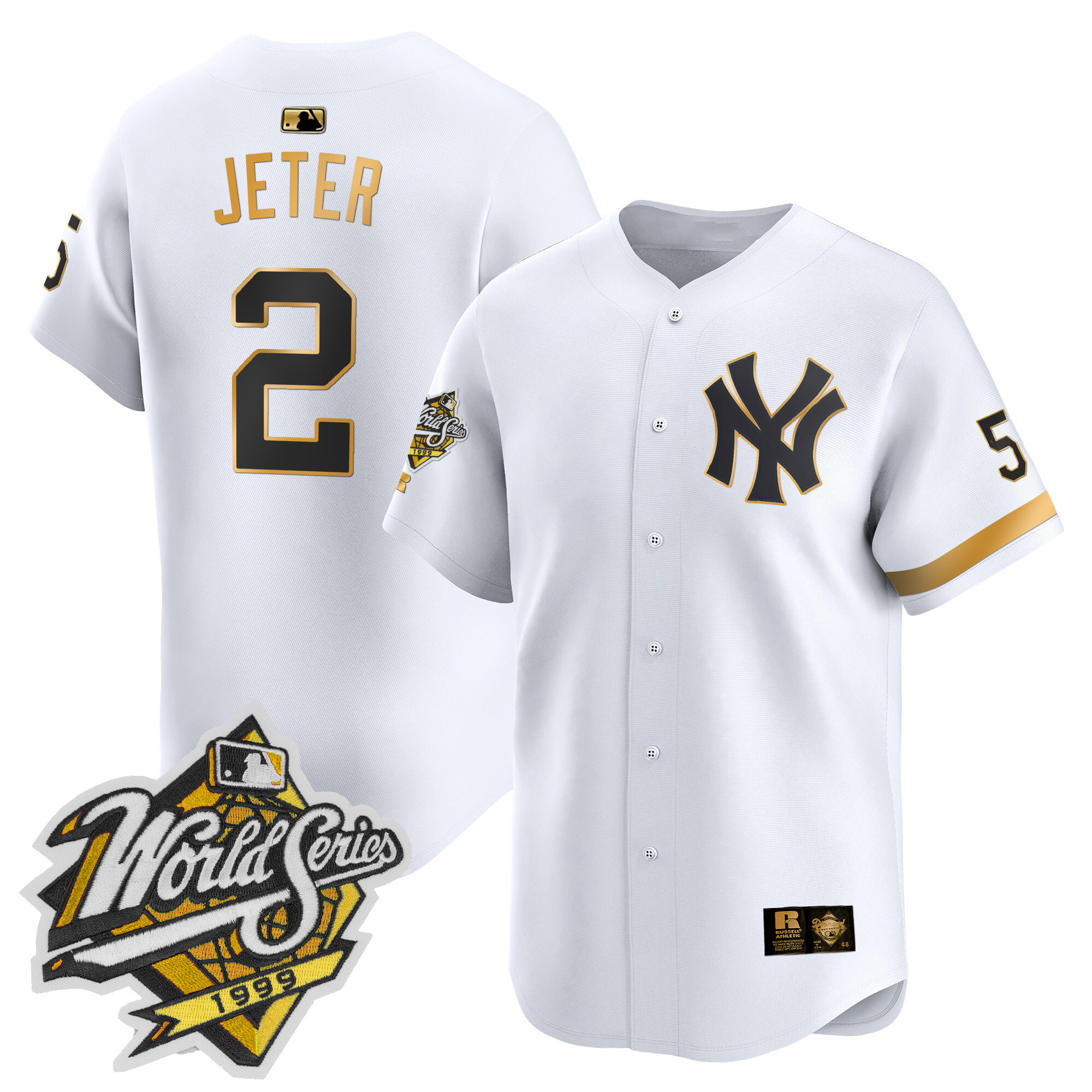 Men's Yankees 1999 Throwback Joe DiMaggio Patch Vapor Premier Limited Jersey - All Stitched - Image 32