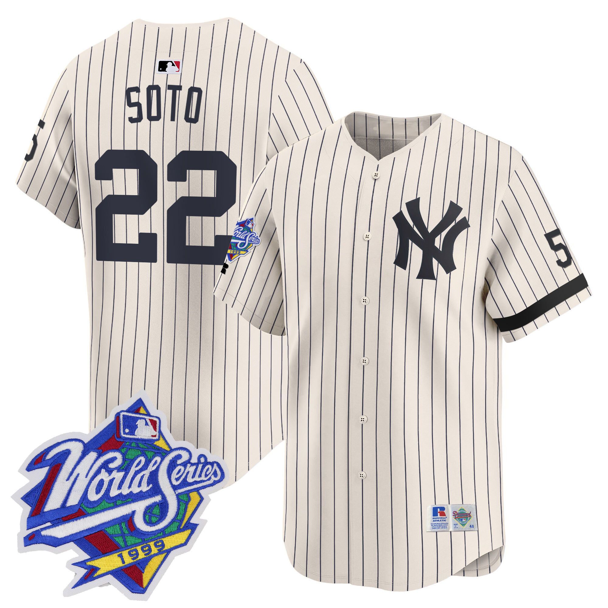 Men's Yankees 1999 Throwback Joe DiMaggio Patch Vapor Premier Limited Jersey - All Stitched - Image 16