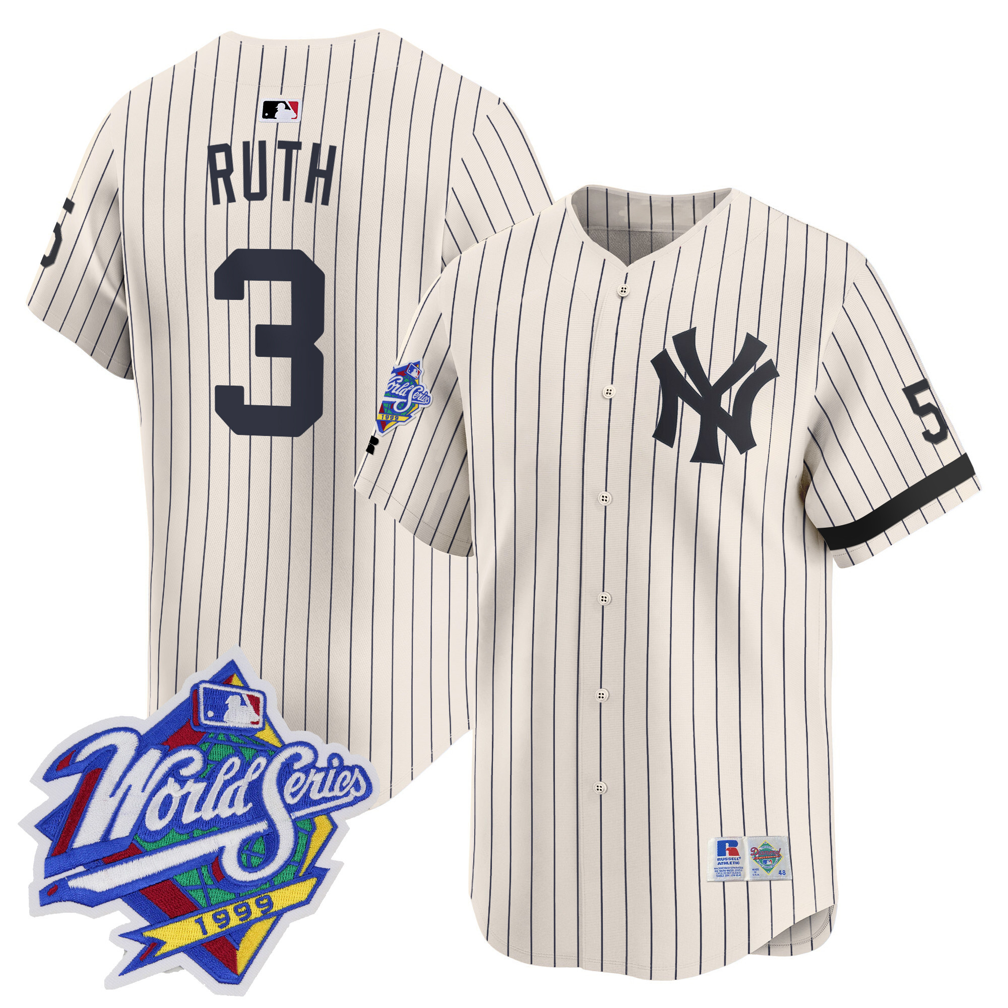 Men's Yankees 1999 Throwback Joe DiMaggio Patch Vapor Premier Limited Jersey - All Stitched - Image 13