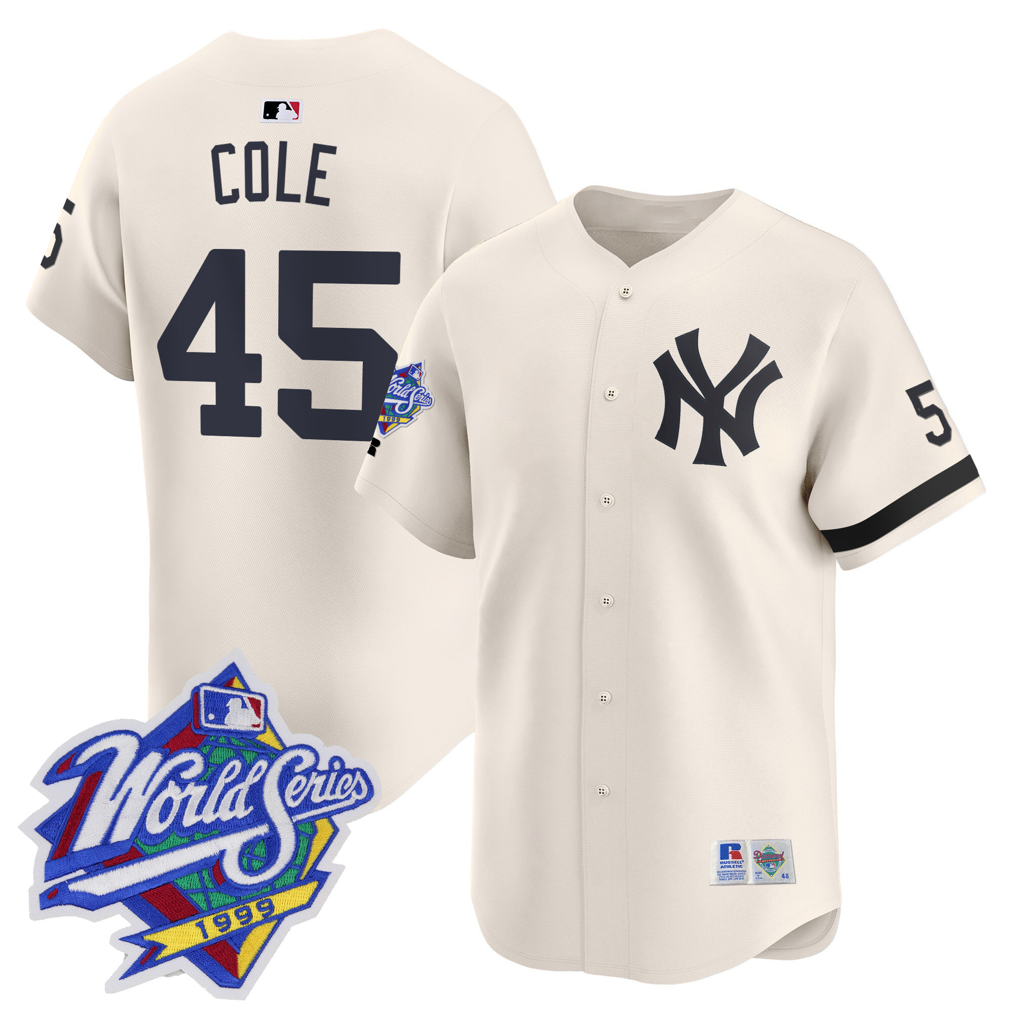 Men's Yankees 1999 Throwback Joe DiMaggio Patch Vapor Premier Limited Jersey - All Stitched - Image 24