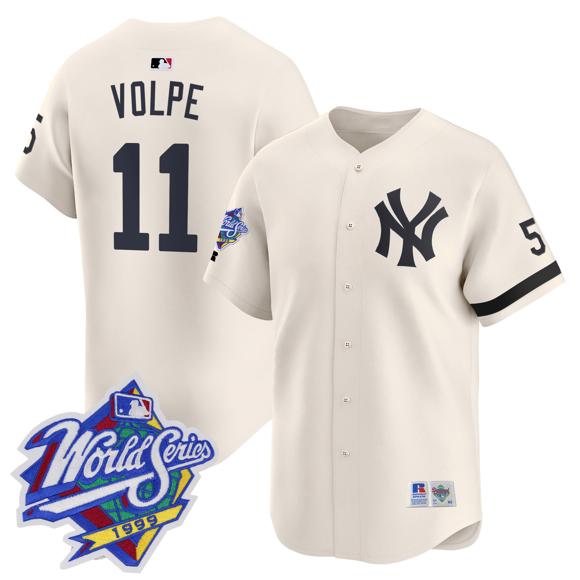 Men's Yankees 1999 Throwback Joe DiMaggio Patch Vapor Premier Limited Jersey - All Stitched - Image 21