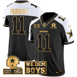 Men's Cowboys Est. 1960 & We Dem Boyz Patch Gold Vapor Limited Jersey - All Stitched