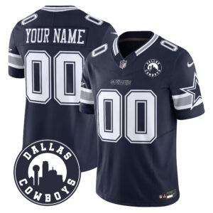 Cowboys "Dallas City" Patch Vapor Limited Custom Jersey - All Stitched