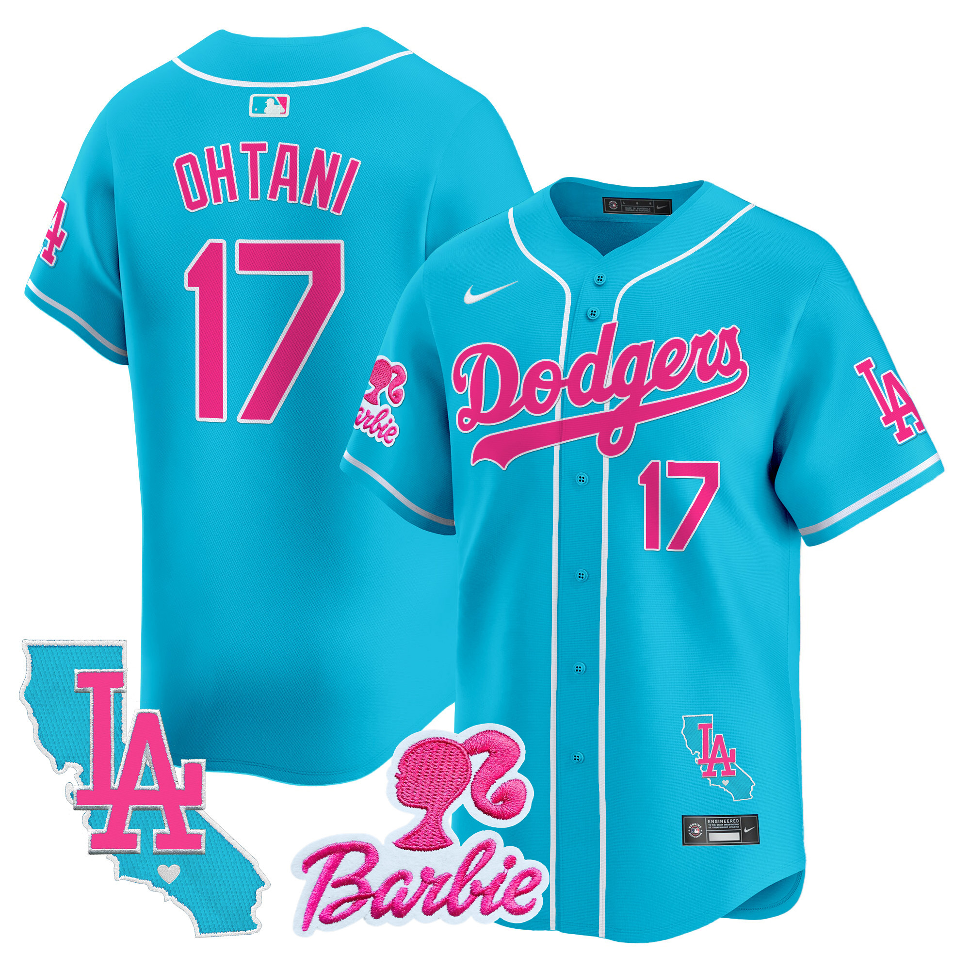 Unisex Dodgers Barbie Patch Vapor Premier Limited Jersey - All Stitched - Image 20