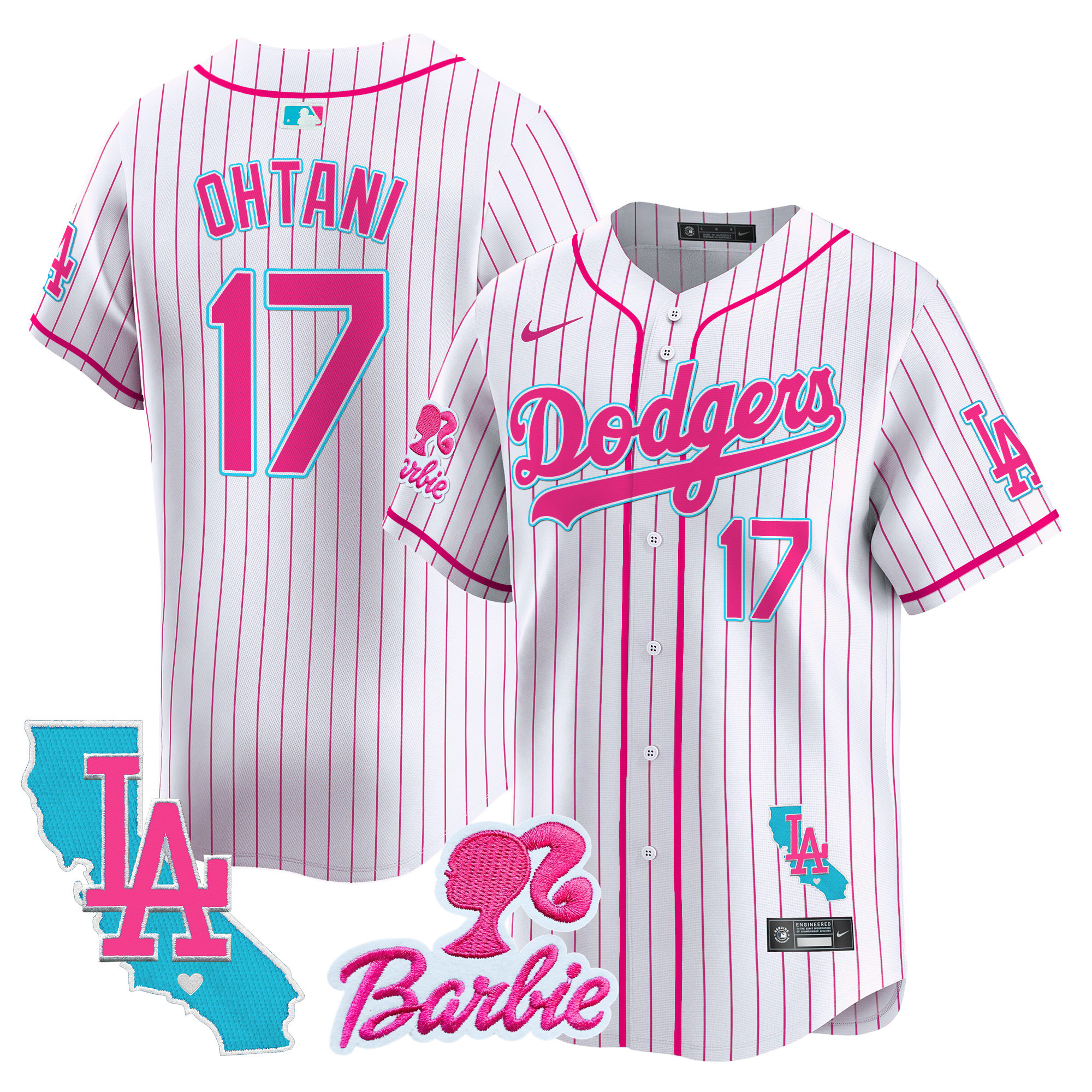 Unisex Dodgers Barbie Patch Vapor Premier Limited Jersey - All Stitched - Image 38