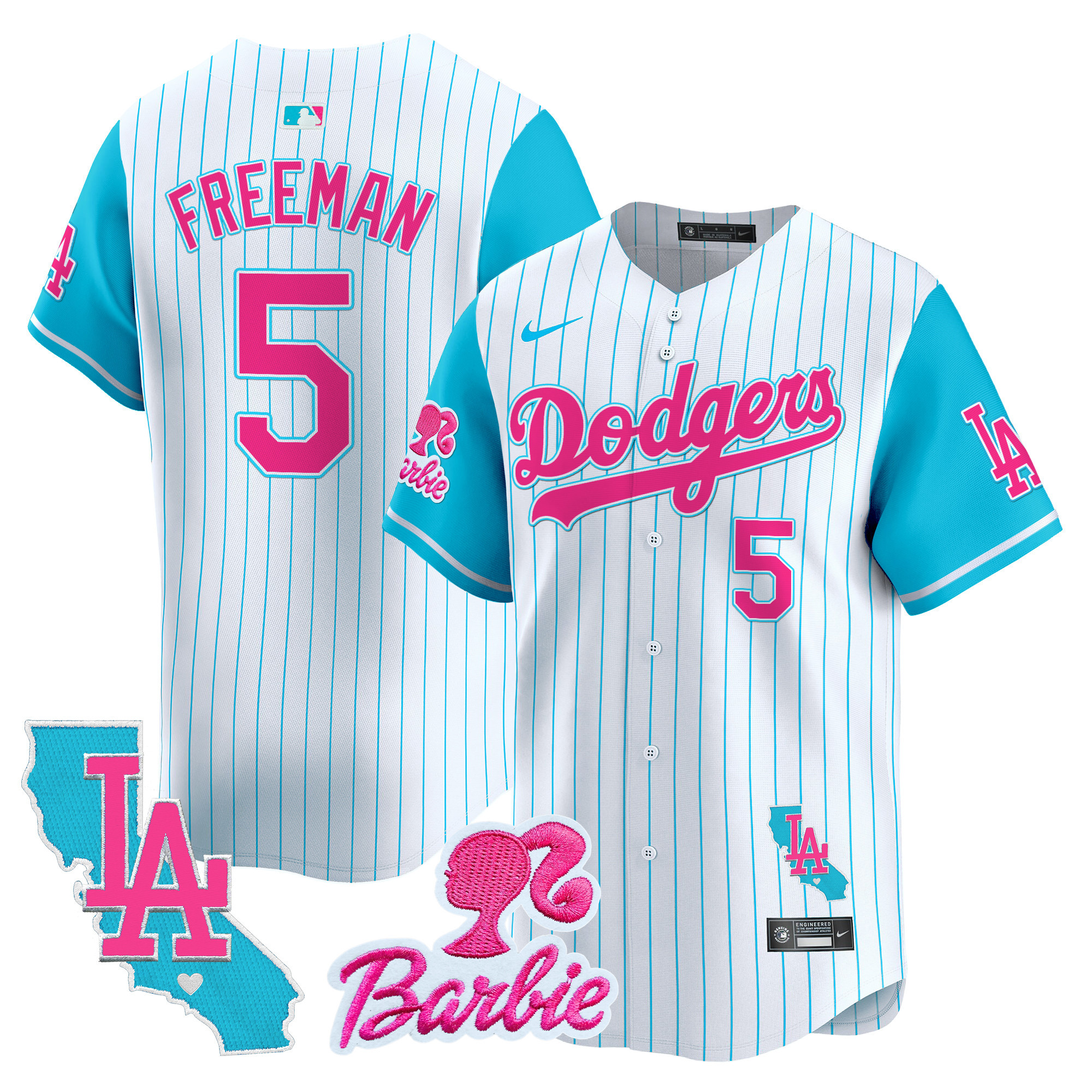 Unisex Dodgers Barbie Patch Vapor Premier Limited Jersey - All Stitched - Image 3