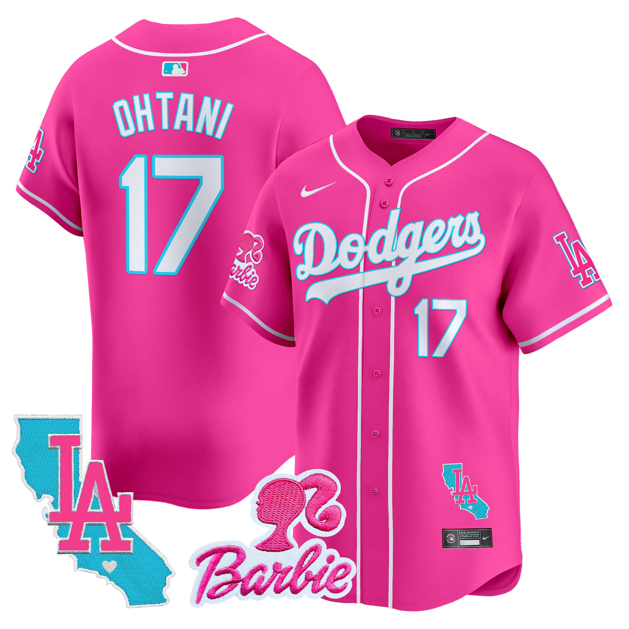 Unisex Dodgers Barbie Patch Vapor Premier Limited Jersey - All Stitched - Image 11