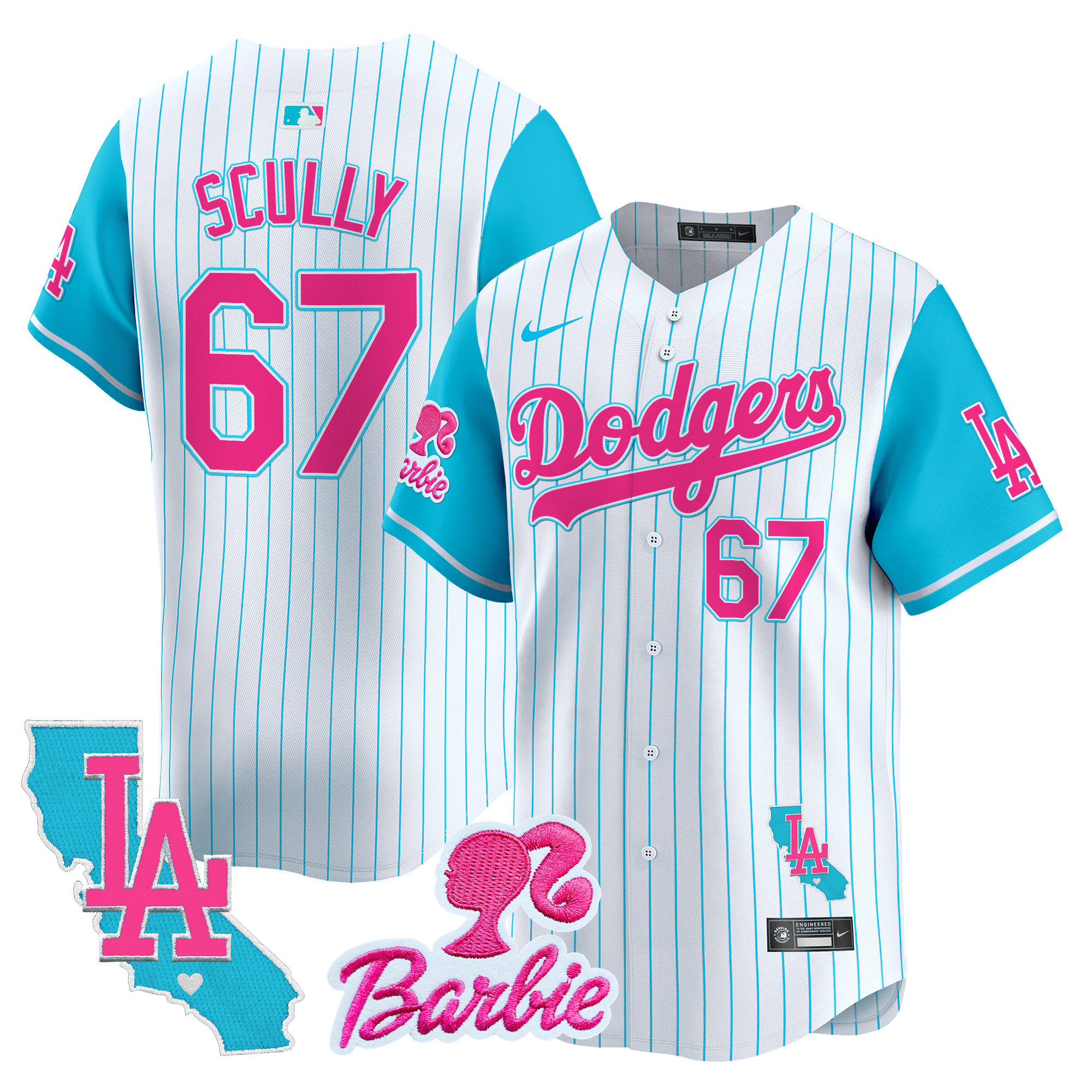 Unisex Dodgers Barbie Patch Vapor Premier Limited Jersey - All Stitched - Image 6
