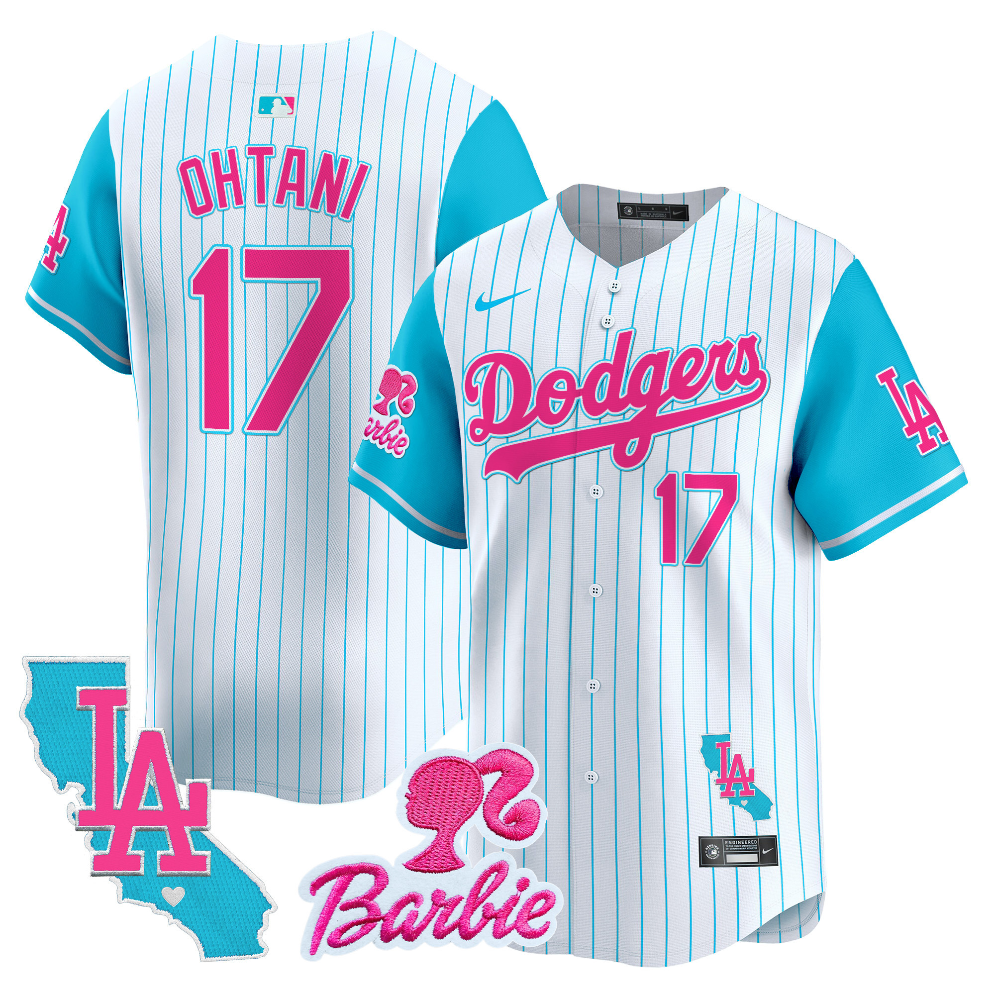 Unisex Dodgers Barbie Patch Vapor Premier Limited Jersey - All Stitched - Image 2