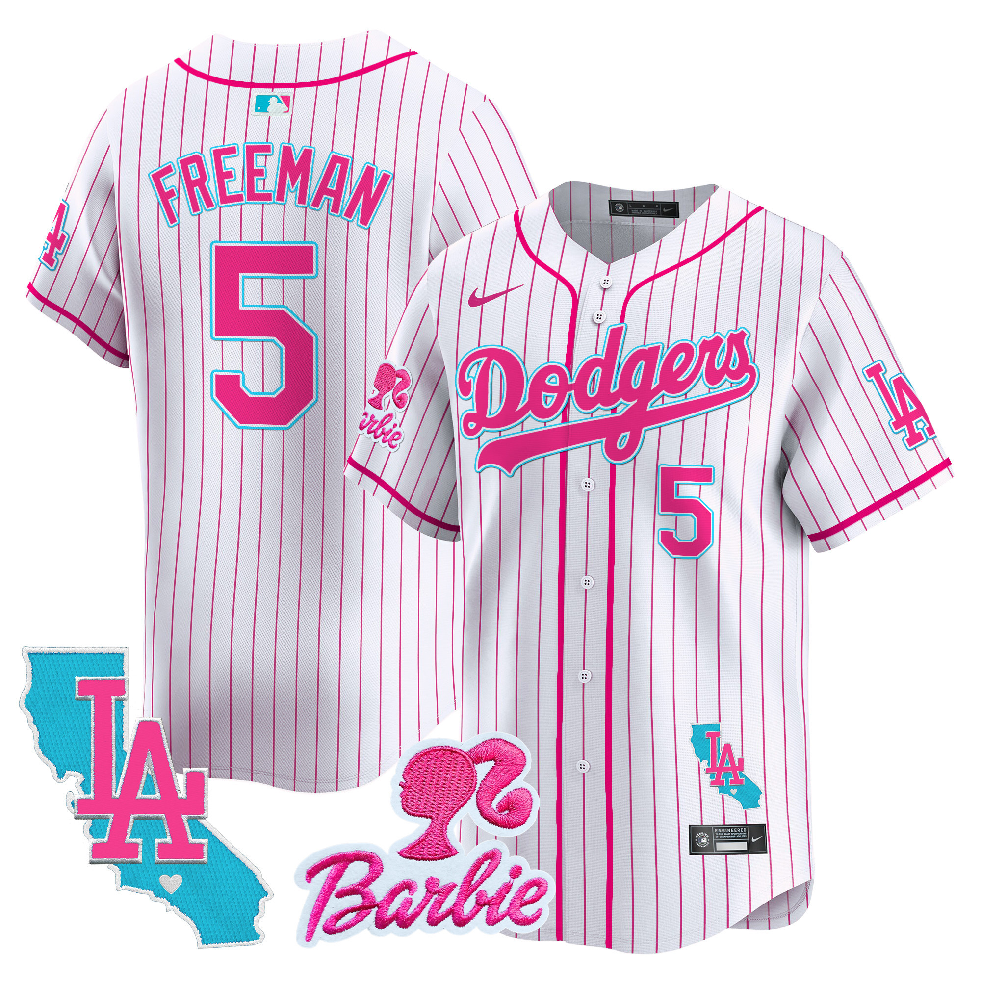 Unisex Dodgers Barbie Patch Vapor Premier Limited Jersey - All Stitched - Image 39