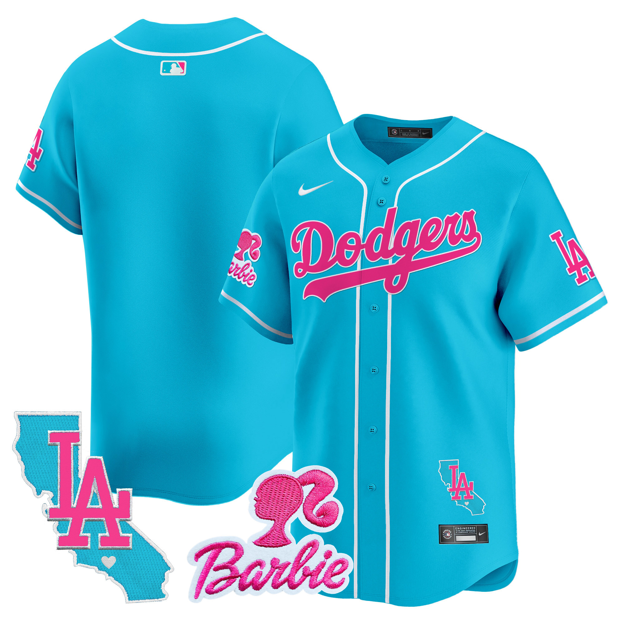 Unisex Dodgers Barbie Patch Vapor Premier Limited Jersey - All Stitched - Image 27