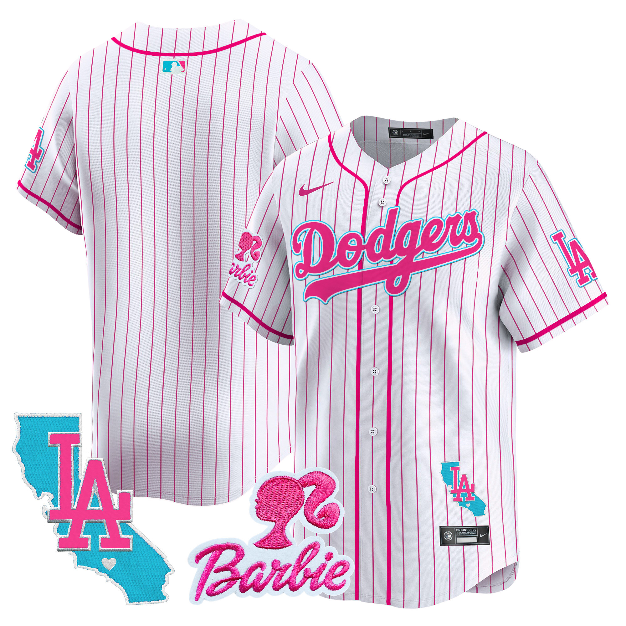 Unisex Dodgers Barbie Patch Vapor Premier Limited Jersey - All Stitched - Image 45