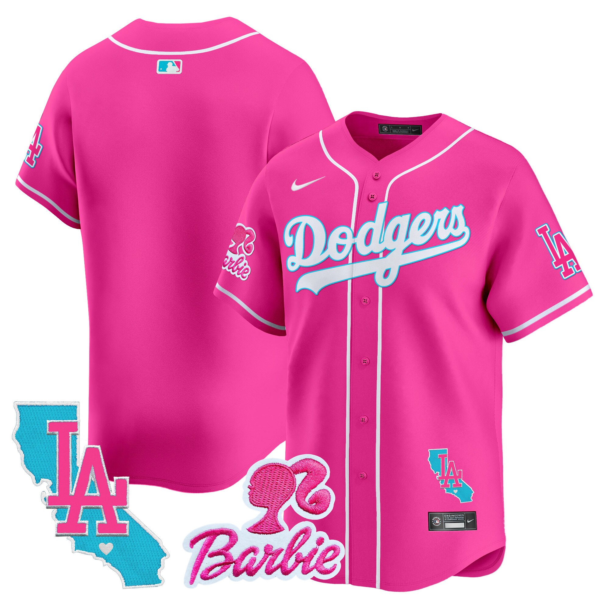 Unisex Dodgers Barbie Patch Vapor Premier Limited Jersey - All Stitched - Image 18