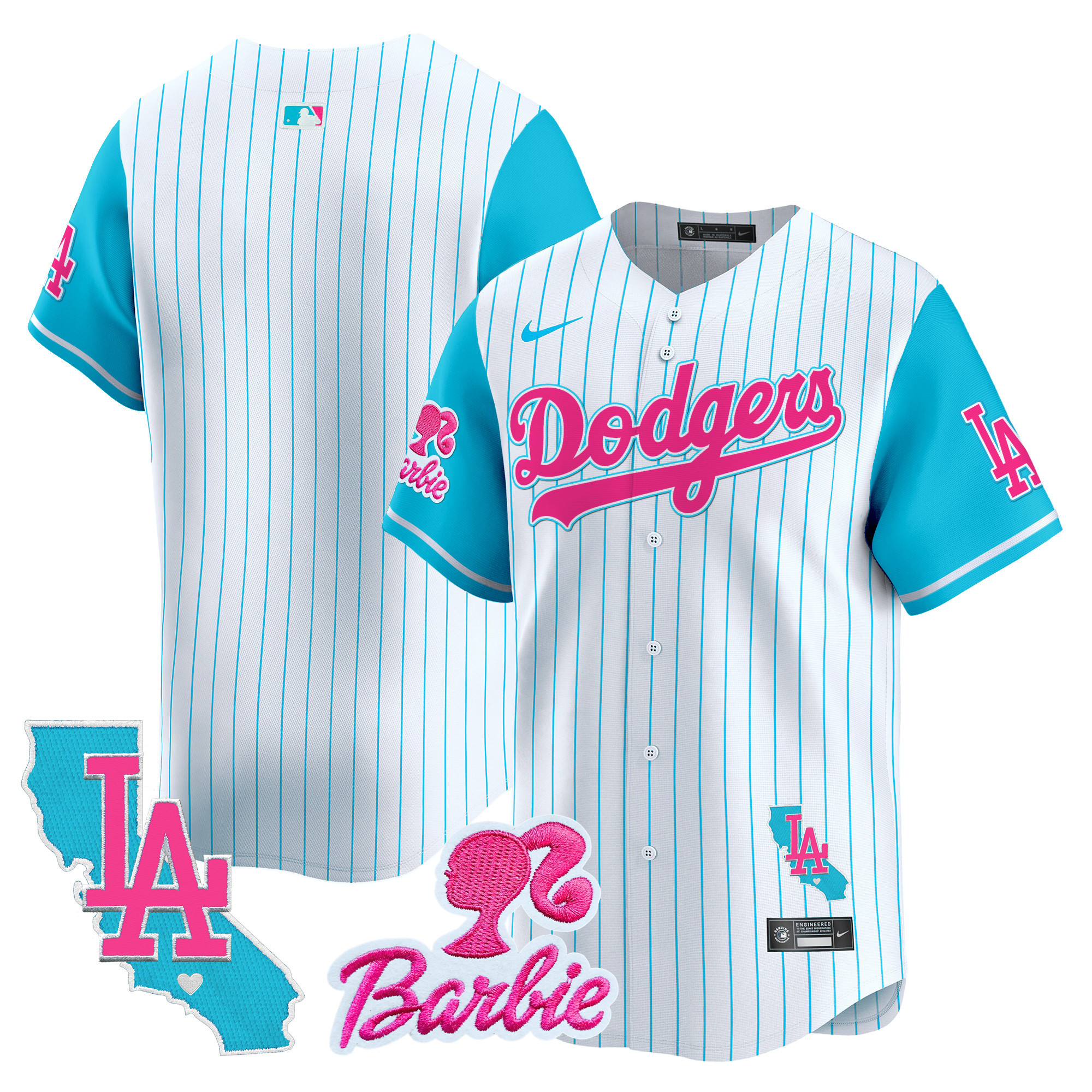 Unisex Dodgers Barbie Patch Vapor Premier Limited Jersey - All Stitched - Image 9