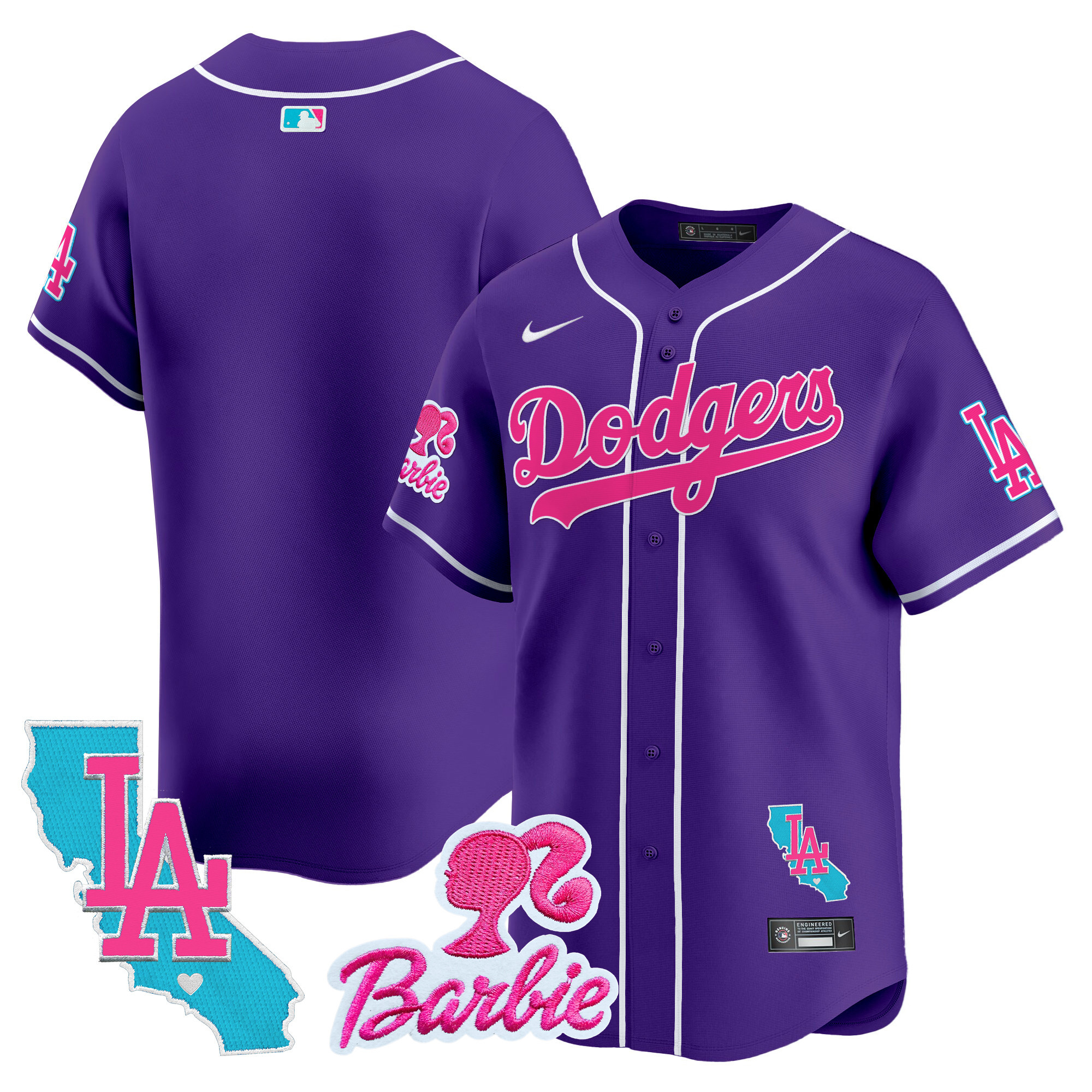 Unisex Dodgers Barbie Patch Vapor Premier Limited Jersey - All Stitched - Image 36
