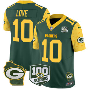 Men's Packers 100th Season & Home Patch Cheese Vapor Limited Jersey – All Stitched