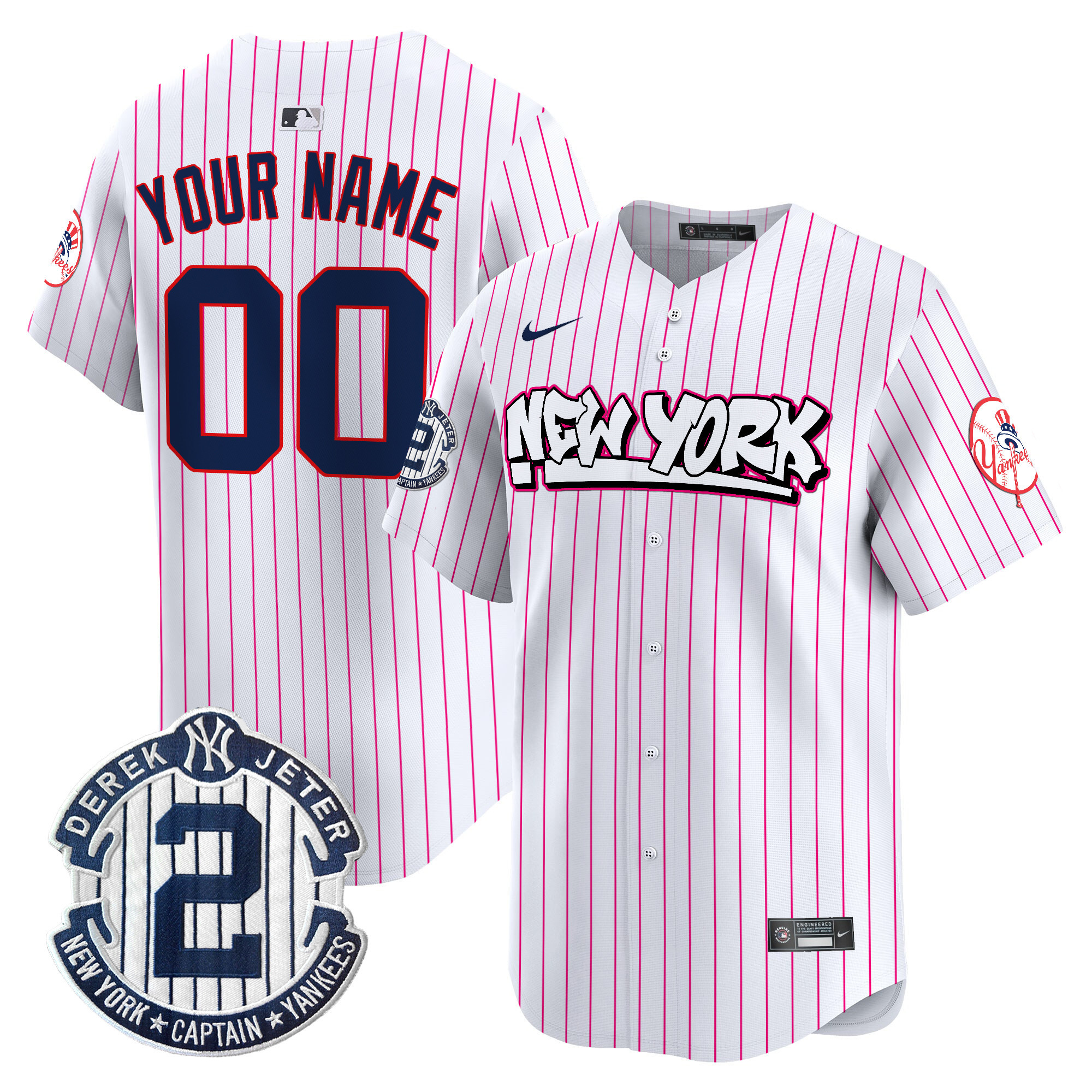 New York Yankees Graffiti Vapor Premier Limited Custom Jersey V2 - All Stitched - Image 5