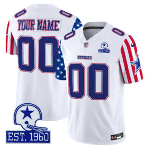 Cowboys American Style Vapor Limited Custom Jersey - All Stitched
