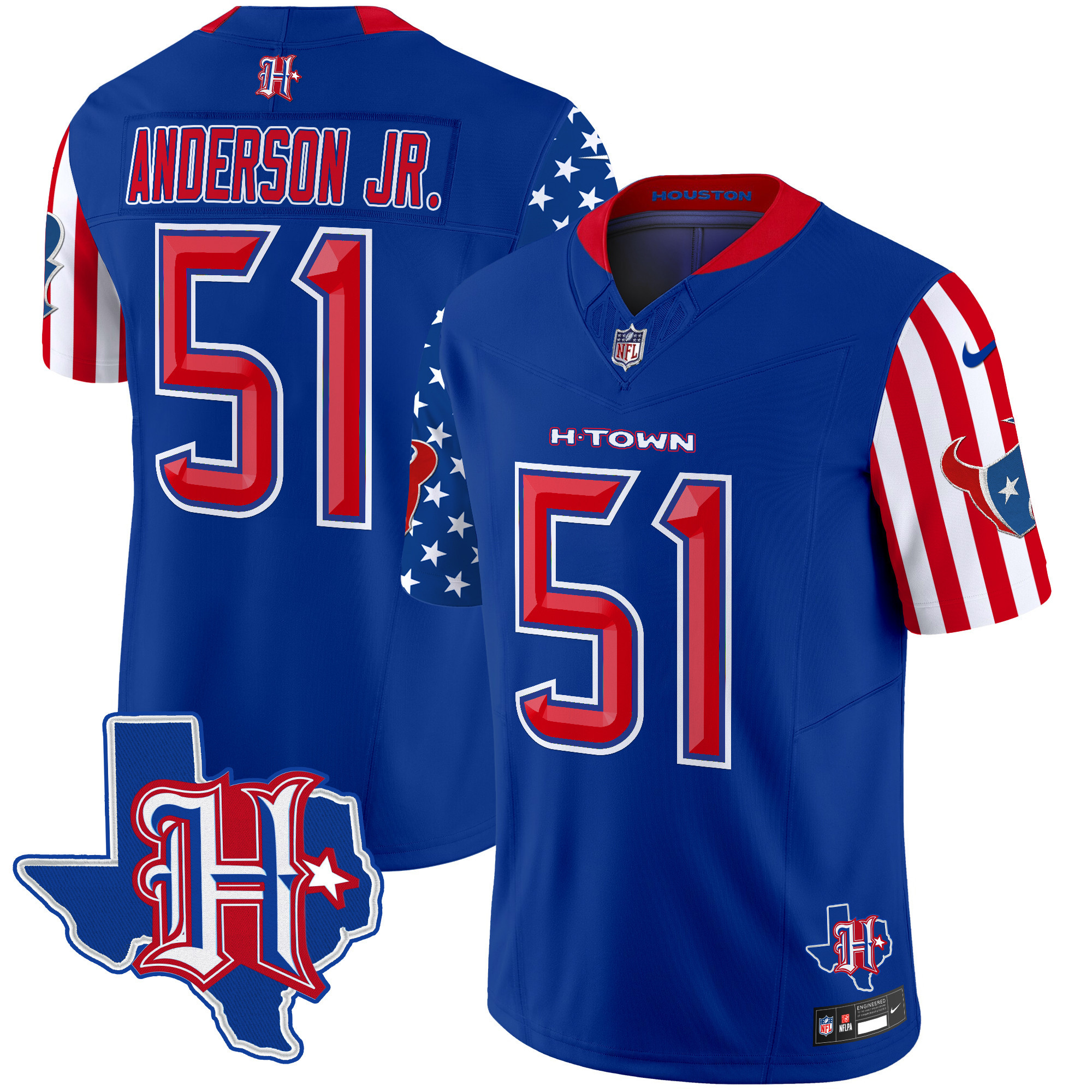 Men's Houston Texans American Style Vapor Limited Jersey - All Stitched - Image 25
