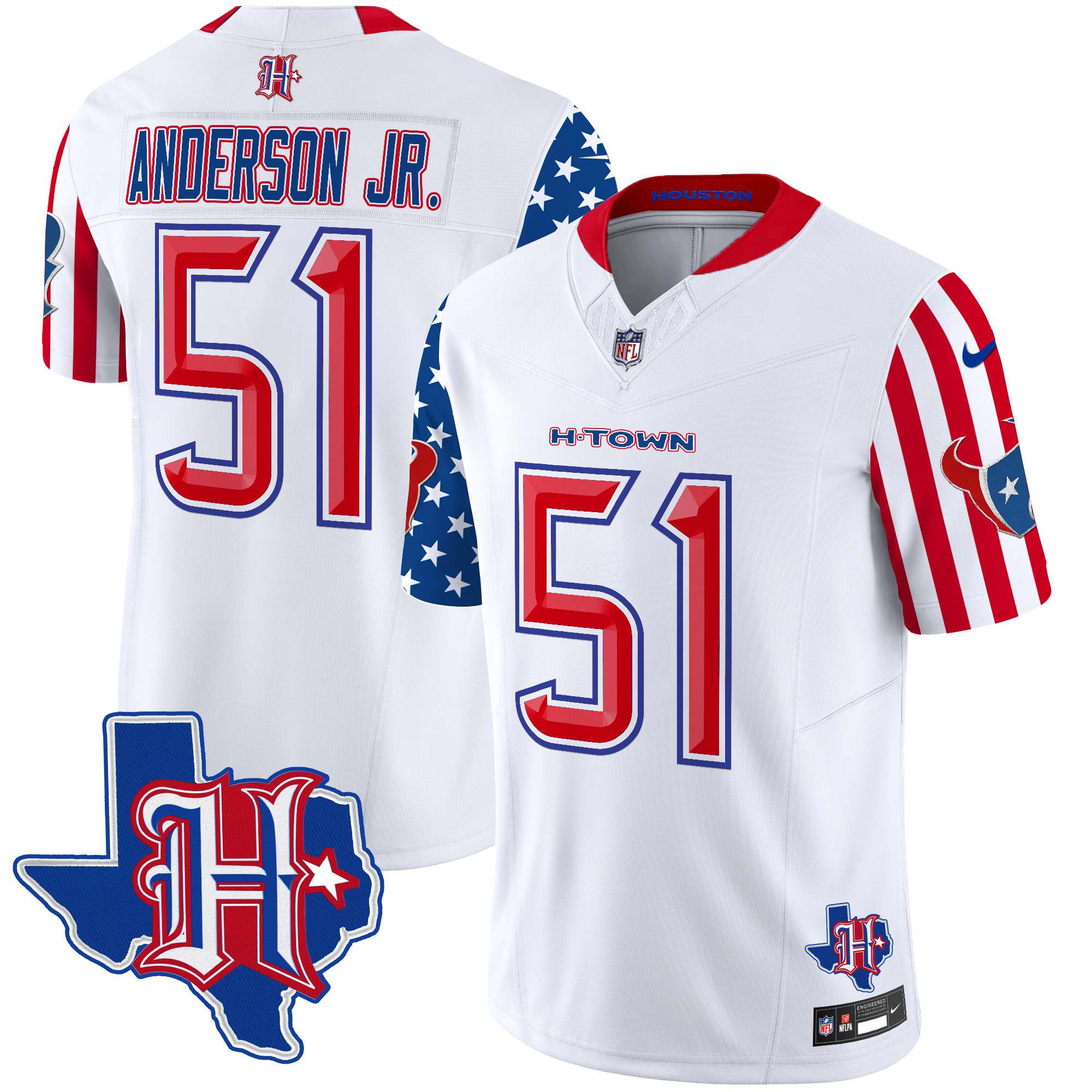 Men's Houston Texans American Style Vapor Limited Jersey - All Stitched - Image 7