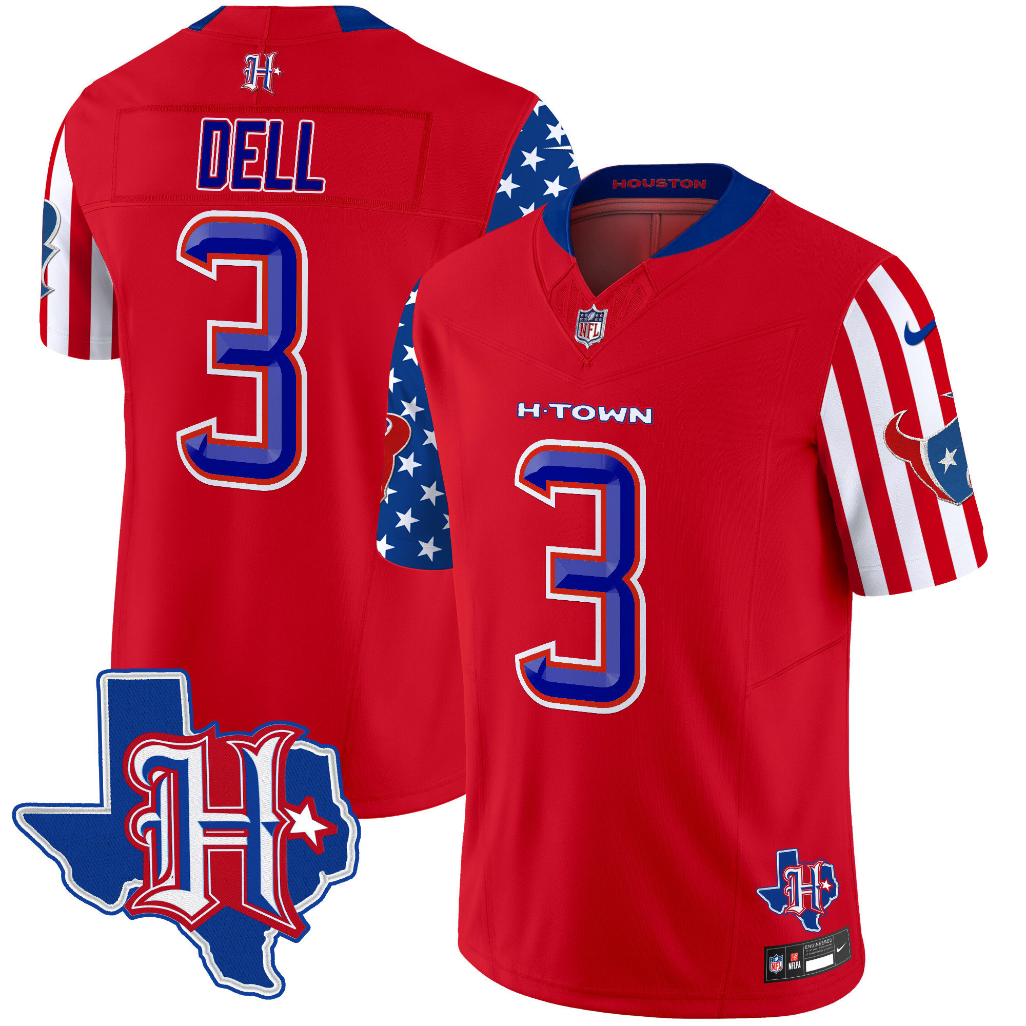 Men's Houston Texans American Style Vapor Limited Jersey - All Stitched - Image 13