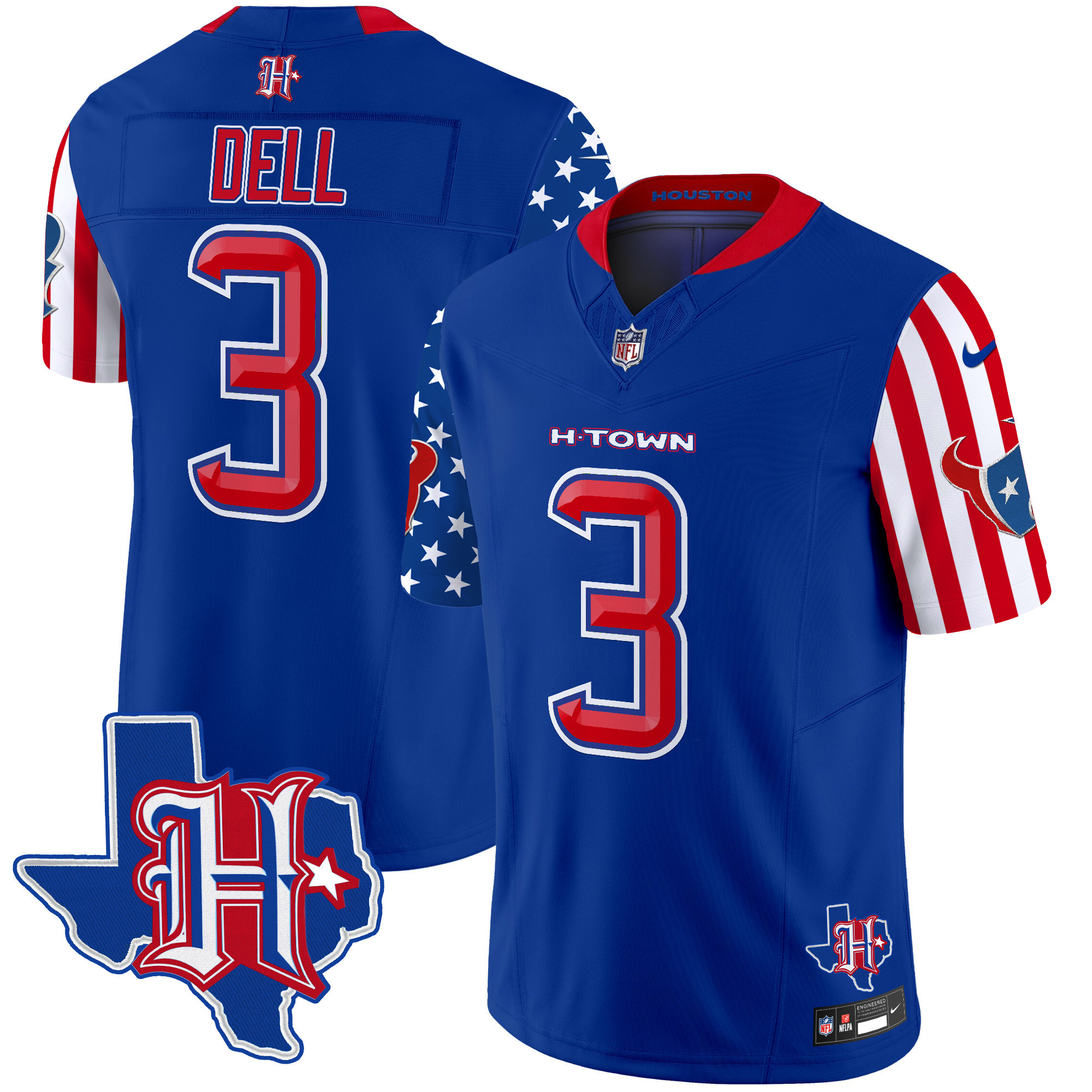 Men's Houston Texans American Style Vapor Limited Jersey - All Stitched - Image 22